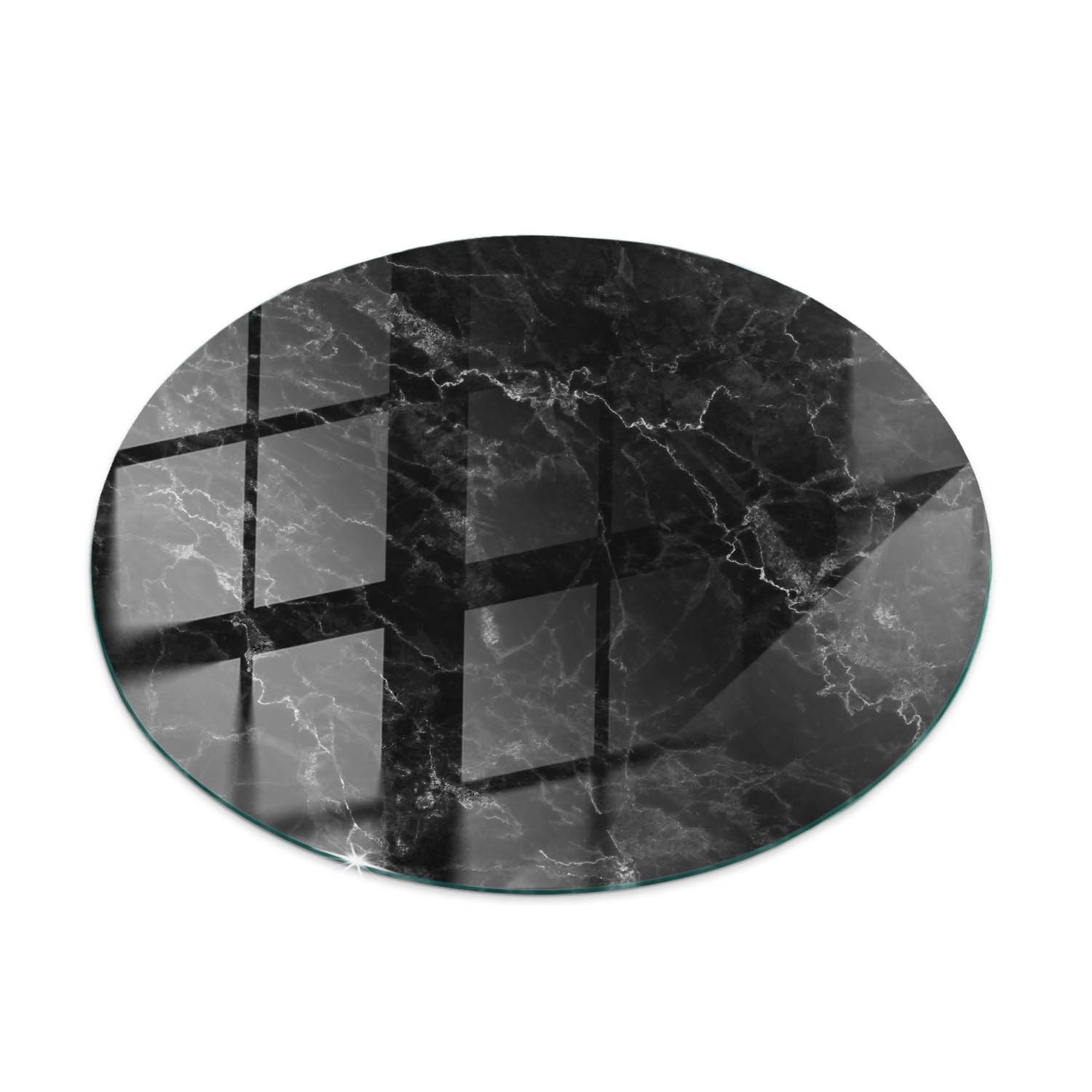 Tulup Tischplatte Bodenplatte Glas Marmormuster mit Adern Tischplatte aus Glas