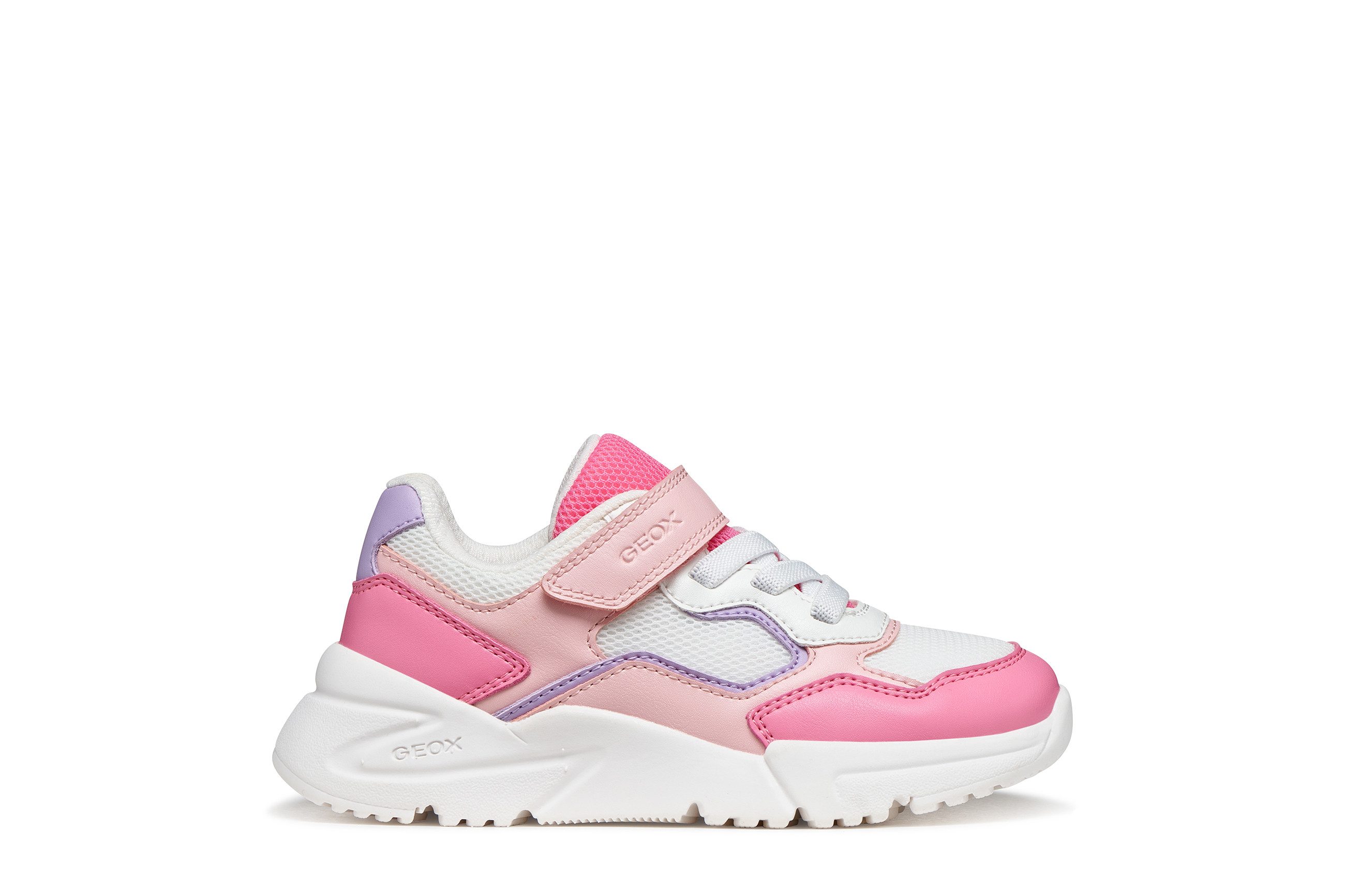 Geox J LOFTUS GIRL Sneaker Klettschuh mit bunten Kontrastbesätzen, Größenschablone zum Download – Bild 5 von 5