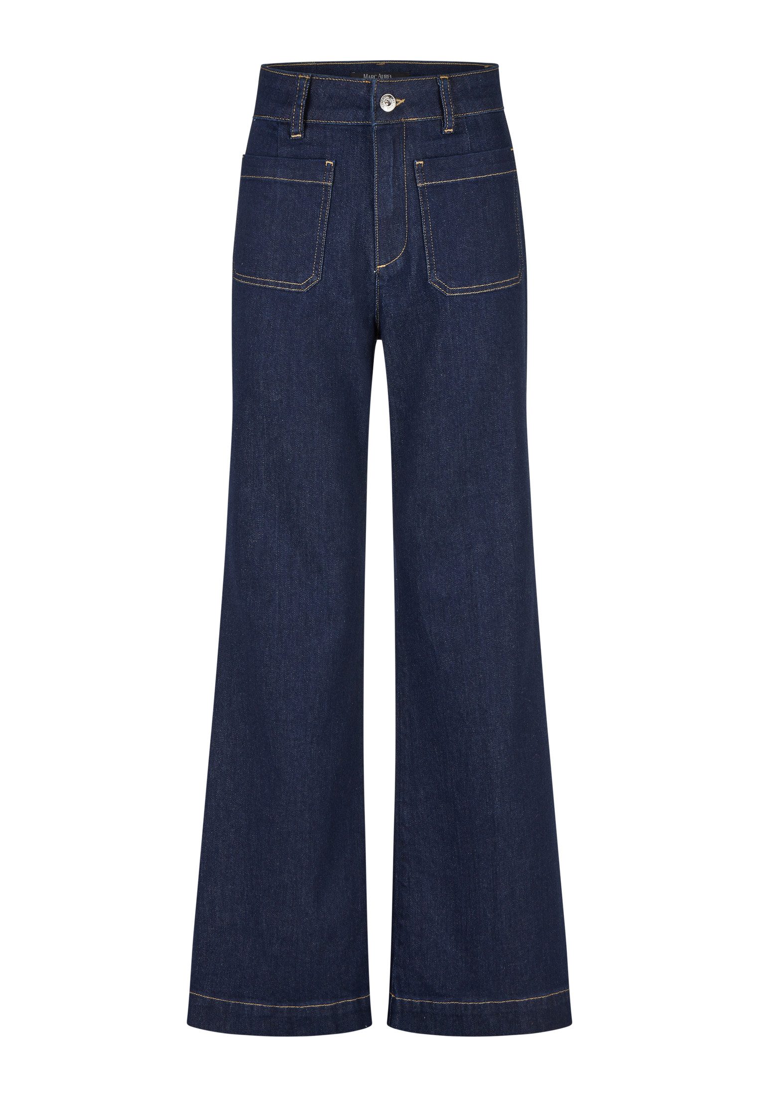 MARC AUREL Bequeme Jeans Flared Jeans mit aufgesetzten Tasch