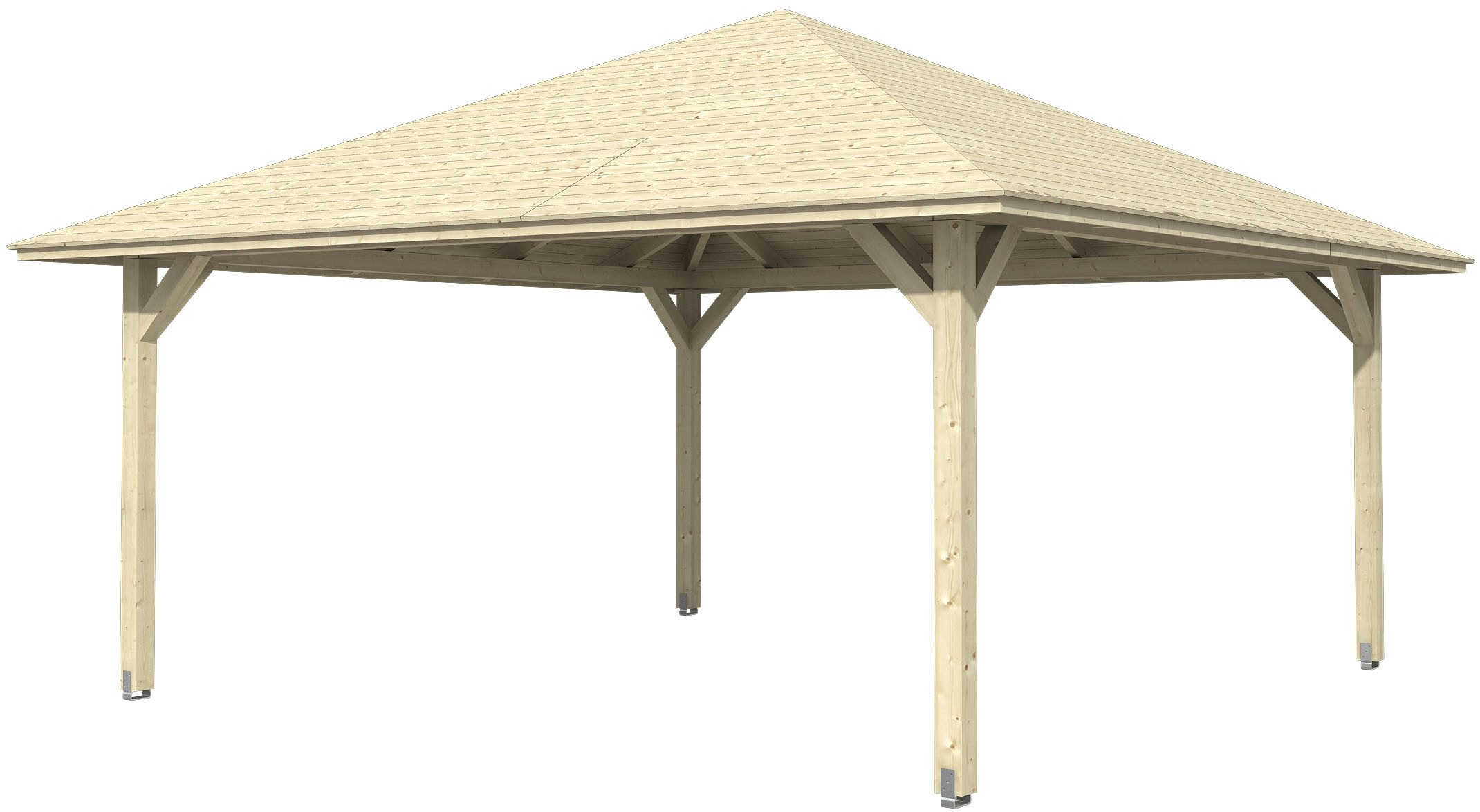 Skanholz Holzpavillon Cannes 4, Leimholz, 489 x 489 cm