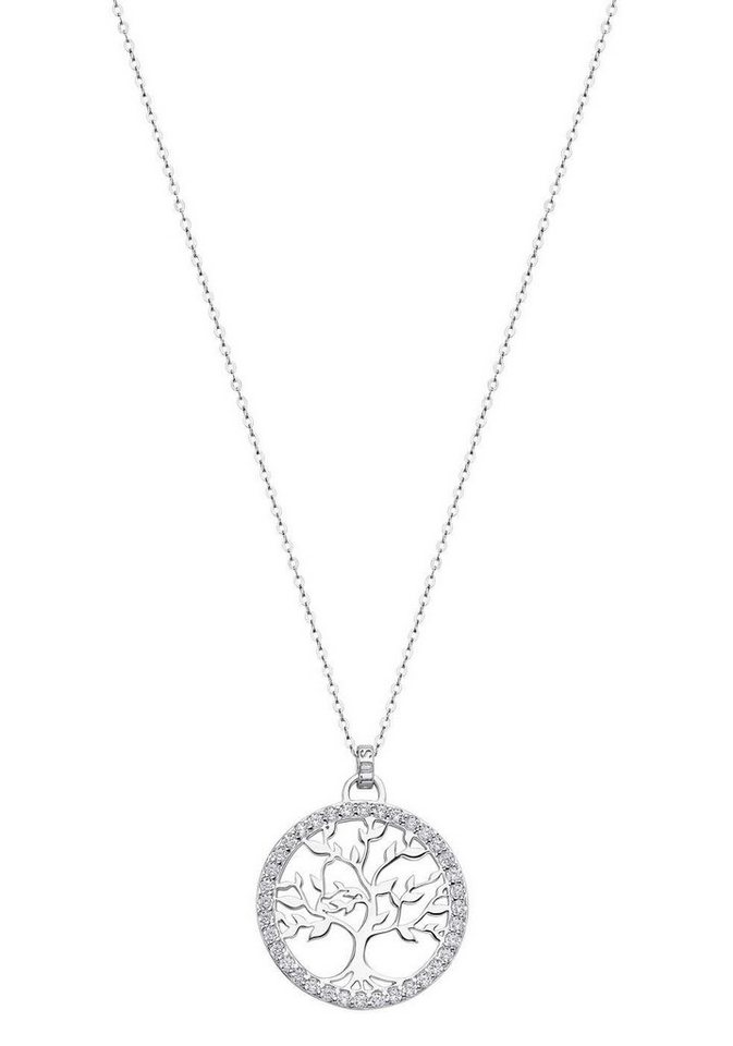 LOTUS SILVER Kette mit Anhänger Lebensbaum/Baum des Lebens, Hidra,  LP1746-1/1, mit Zirkonia, Edle Damenkette mit symbolischem Anhänger » Lebensbaum«