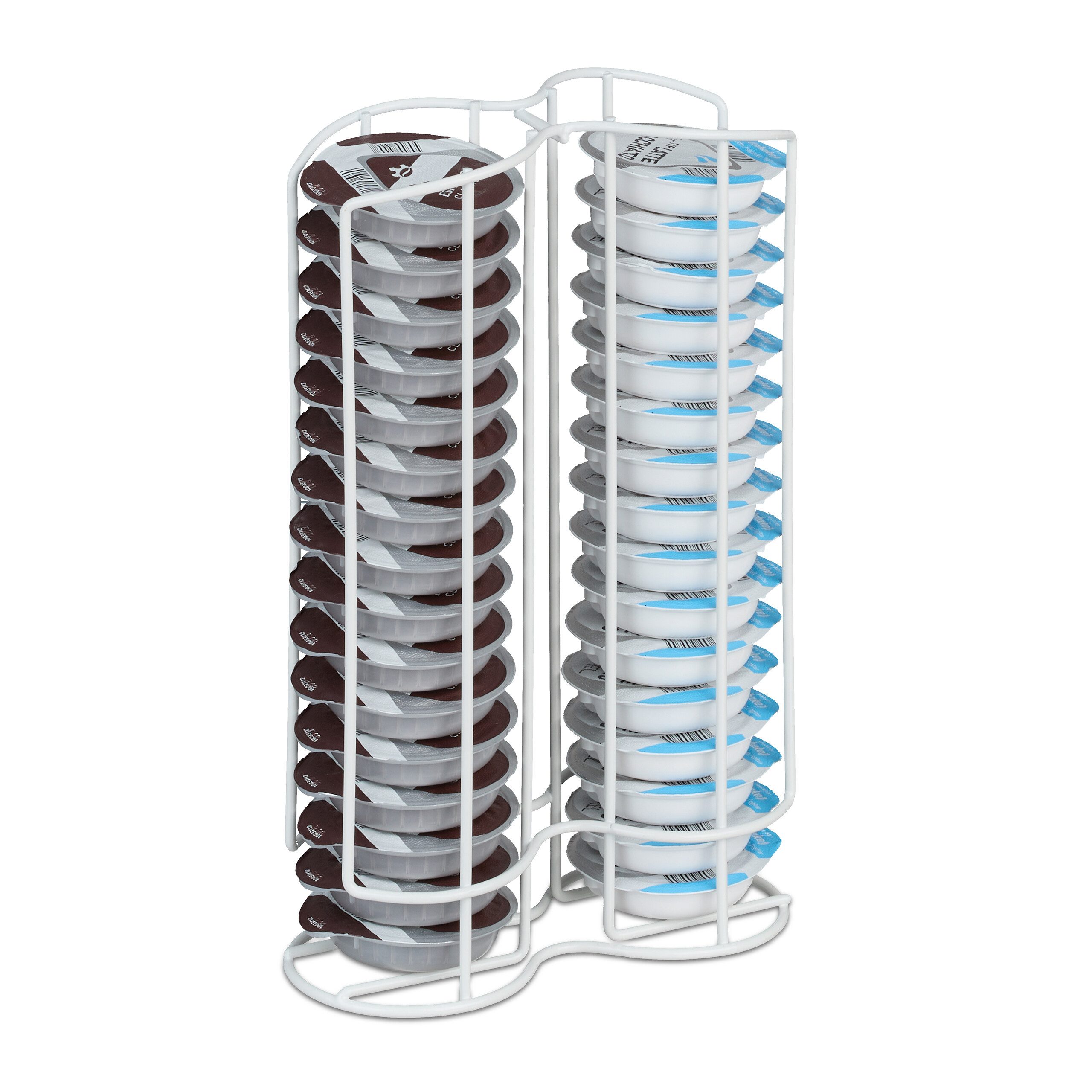 relaxdays Kapselhalter Tassimo Kapselhalter für 32 Kapseln, weiß