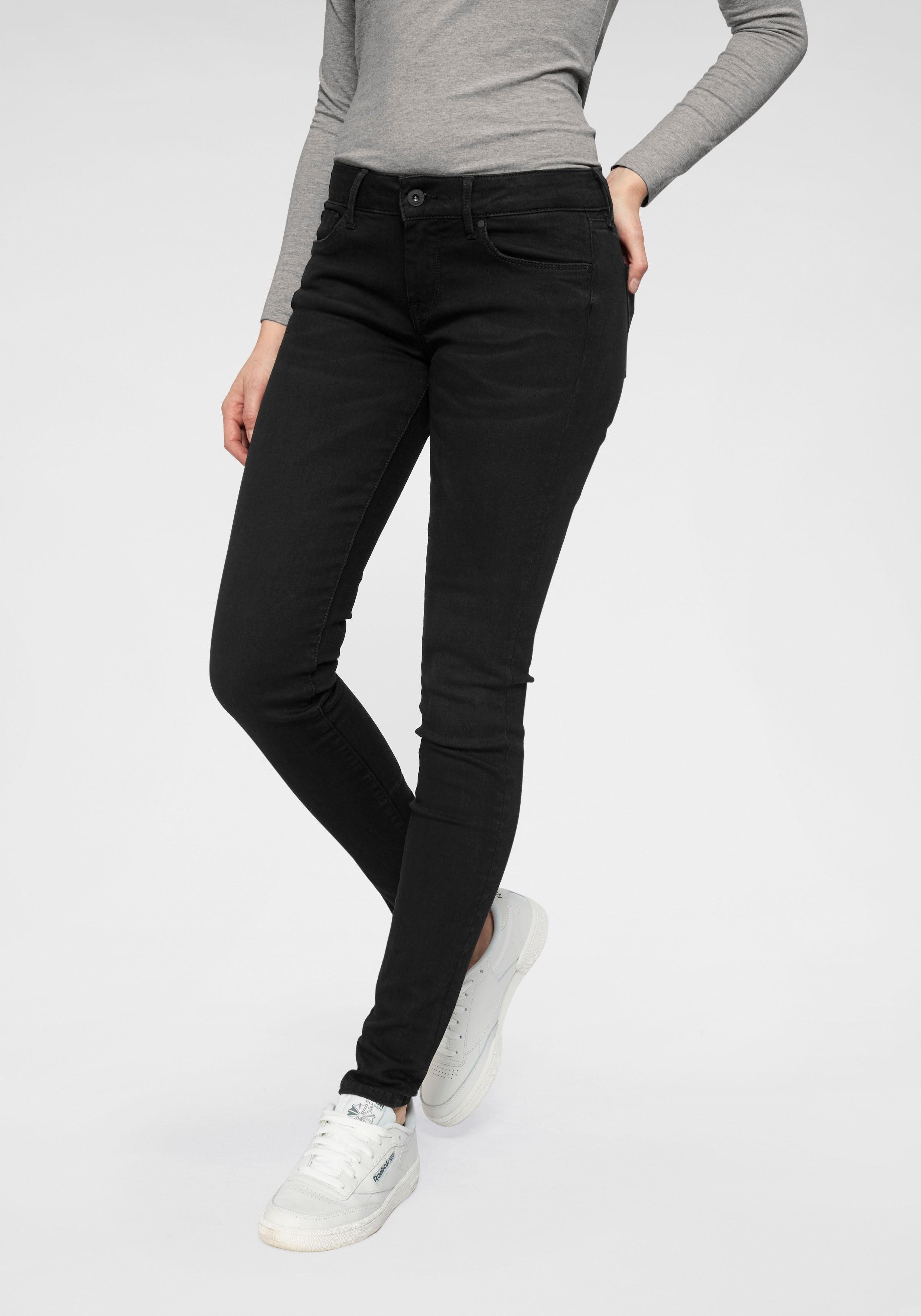 5-Pocket-Stil im Jeans SOHO S98 Bund Stretch-Anteil 10oz Pepe Skinny-fit-Jeans 1-Knopf und mit