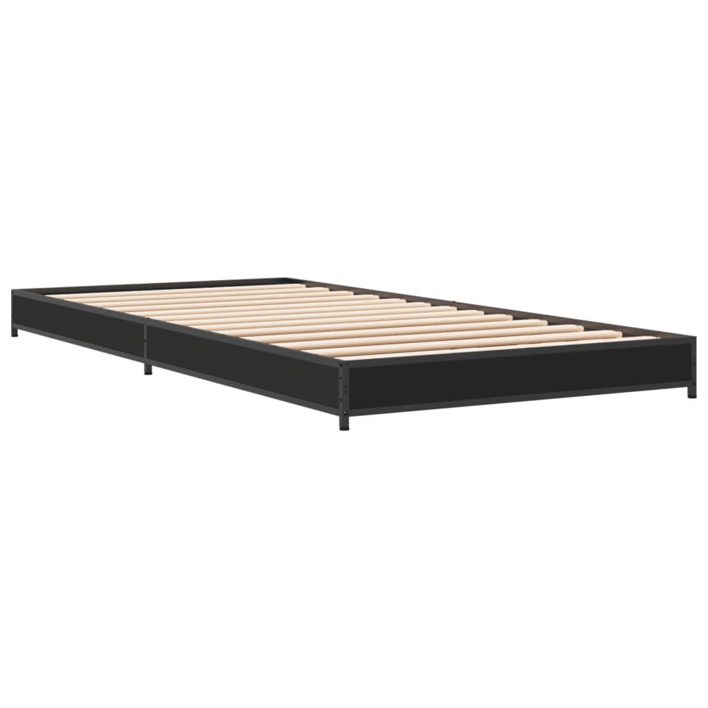 vidaXL Bett Bettgestell Schwarz 75x190 cm günstig online kaufen