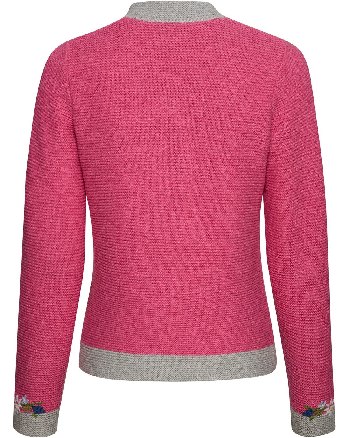Luis Steindl Strickjacke Linksstrickjacke mit Blümchen