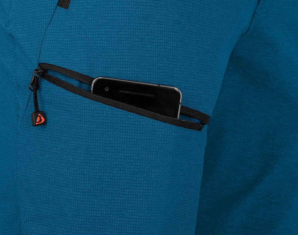 Bergson Zip-off-Hose LEBIKO Zipp-Off robust, Wanderhose, elastisch, Saphir blau Herren Normalgrößen