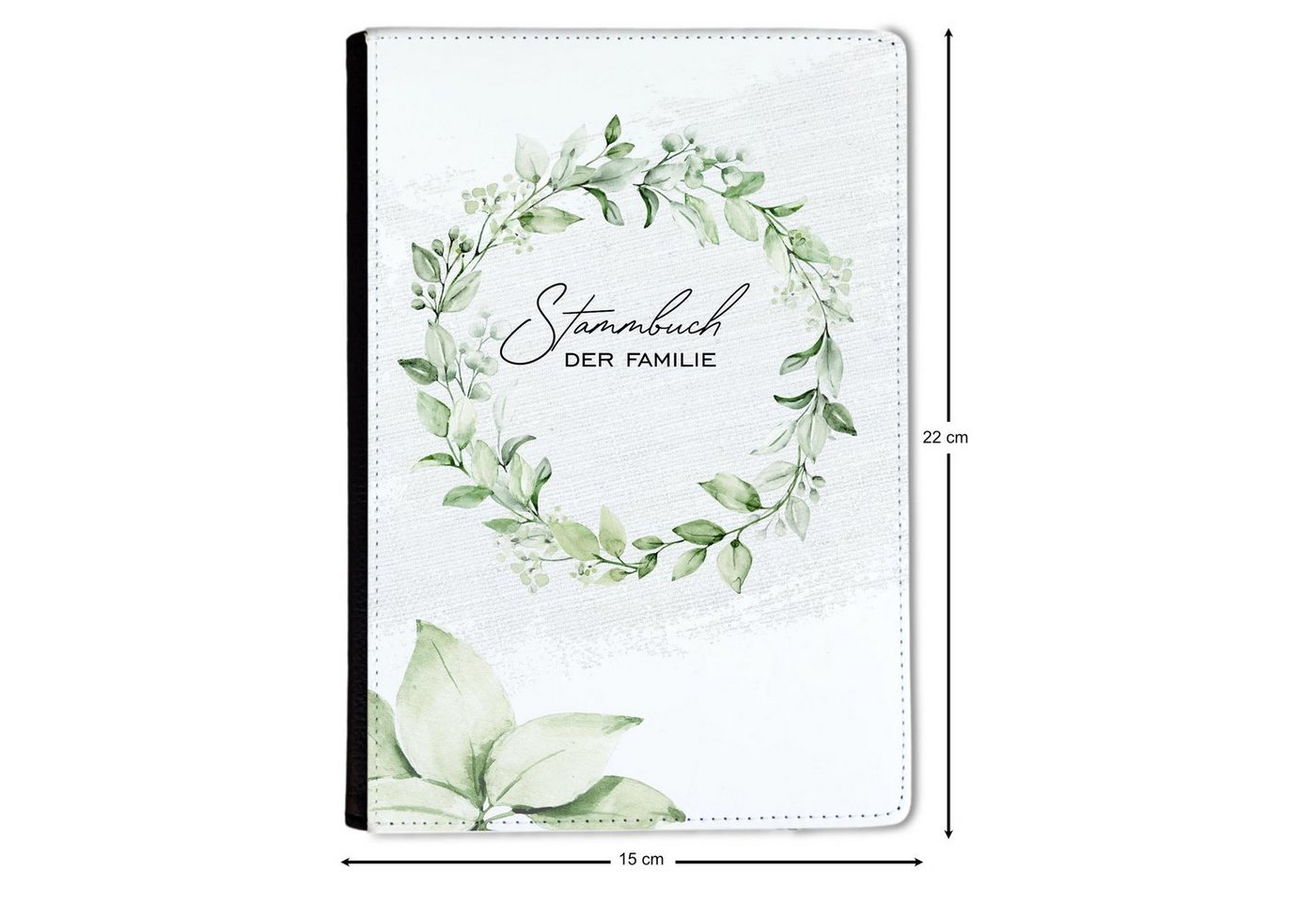 Thumbnail - CreaDesign Notizbuch Stammbuch A5 Boho Gold Grün/ Weiß Kreis