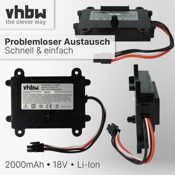 vhbw kompatibel mit Bosch Indego S+ 350, S+ 400, S+ 500 Akku Li-Ion 2000 mAh (18 V)