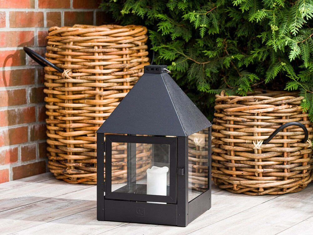 A2 Living Kerzenhalter A2 Living Allwetter Laterne MEGA QUADRO Schwarz 52 cm