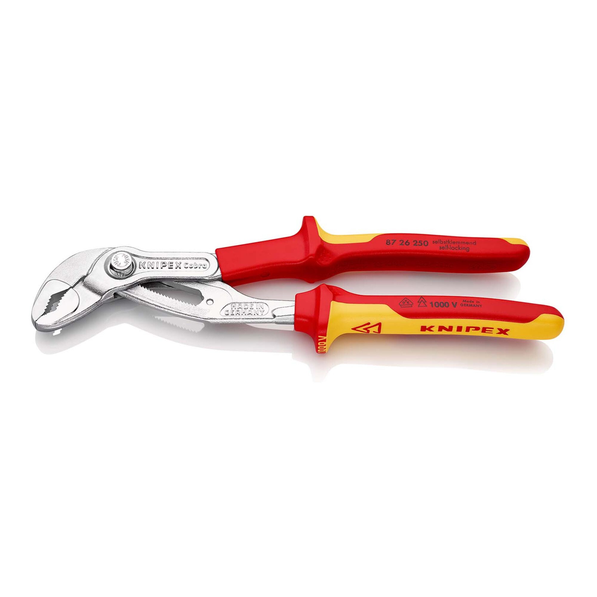 Knipex Wasserpumpenzange KNIPEX 87 26 250 Cobra® VDE Hightech-Wasserpumpenzange, isoliert isoli