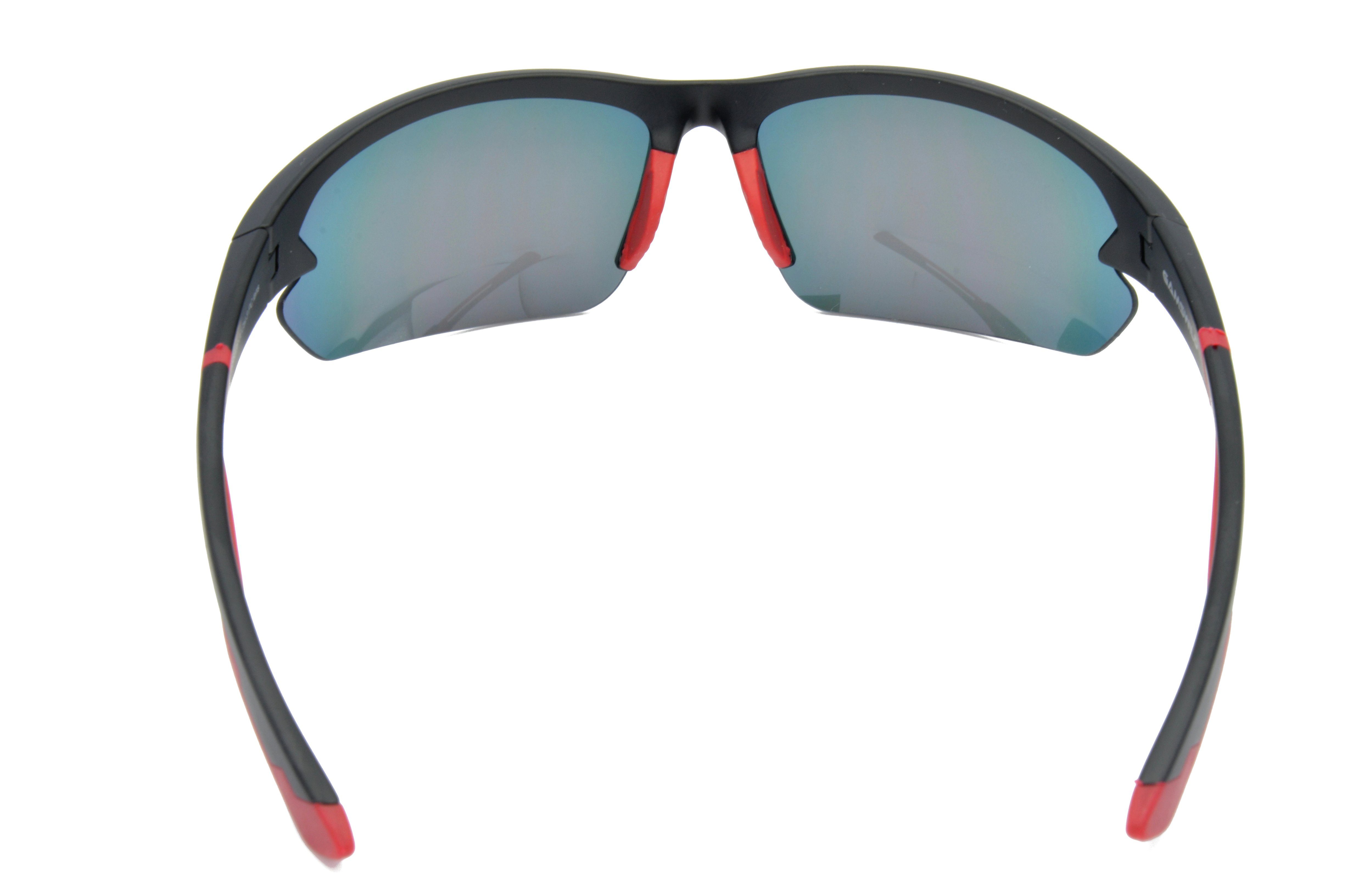 violett, blau, Halbrahmenbrille Sonnenbrille Gamswild Sportbrille Skibrille Damen rot-orange, Herren Unisex, Fahrradbrille WS6028