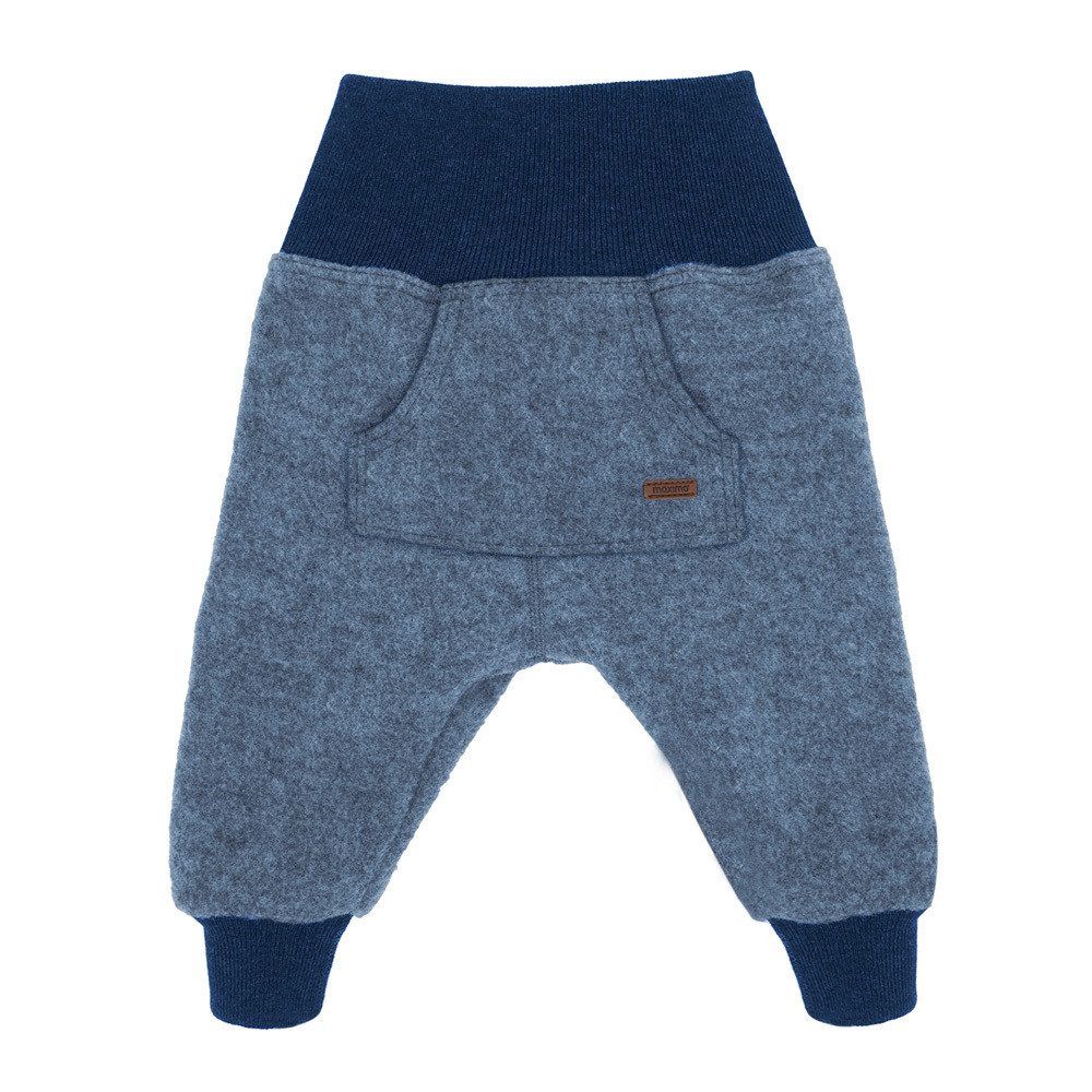 MAXIMO Stoffhose GOTS BABY-Pumphose, Wollfleece kbT, Strickbündchen (1-tlg) Wollfleece