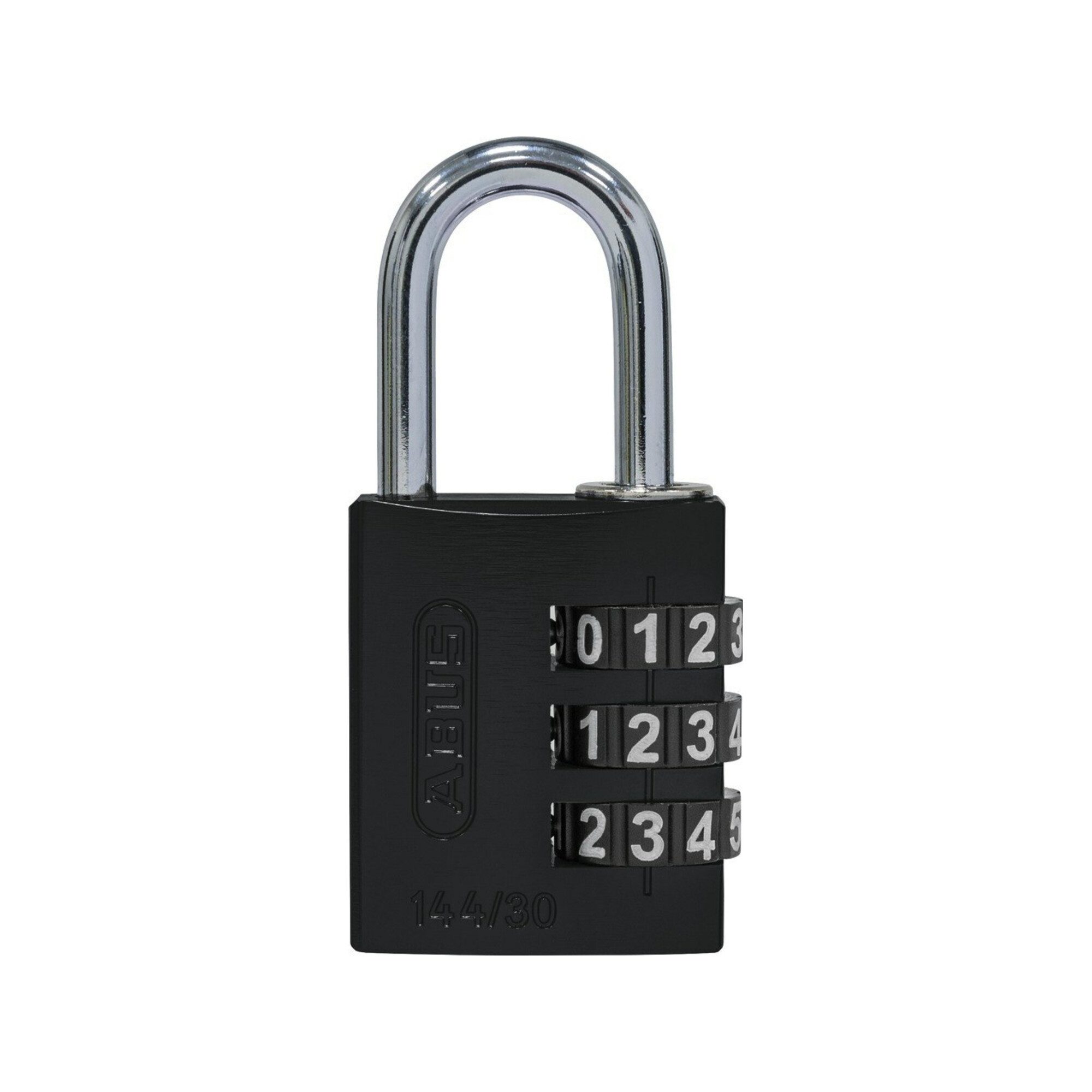 ABUS Vorhängeschloss ABUS Zahlen-Vorhangschloss 144/30 Lock-Tag Aluminium, schwarz