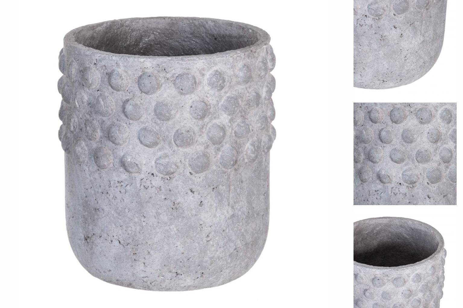 Bigbuy Blumenkasten Blumentopf 35 x 35 x 38 cm Grau Harz