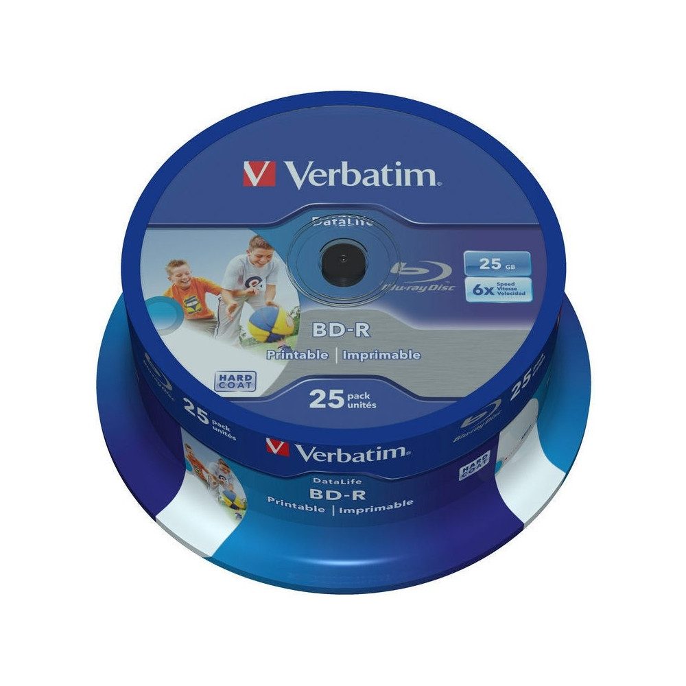 Verbatim Verbatim Blu-ray Disc 25GB 6x Datalife Medien externer Speicher (25 GB GB, Drucken über Tintenstrahl möglich)