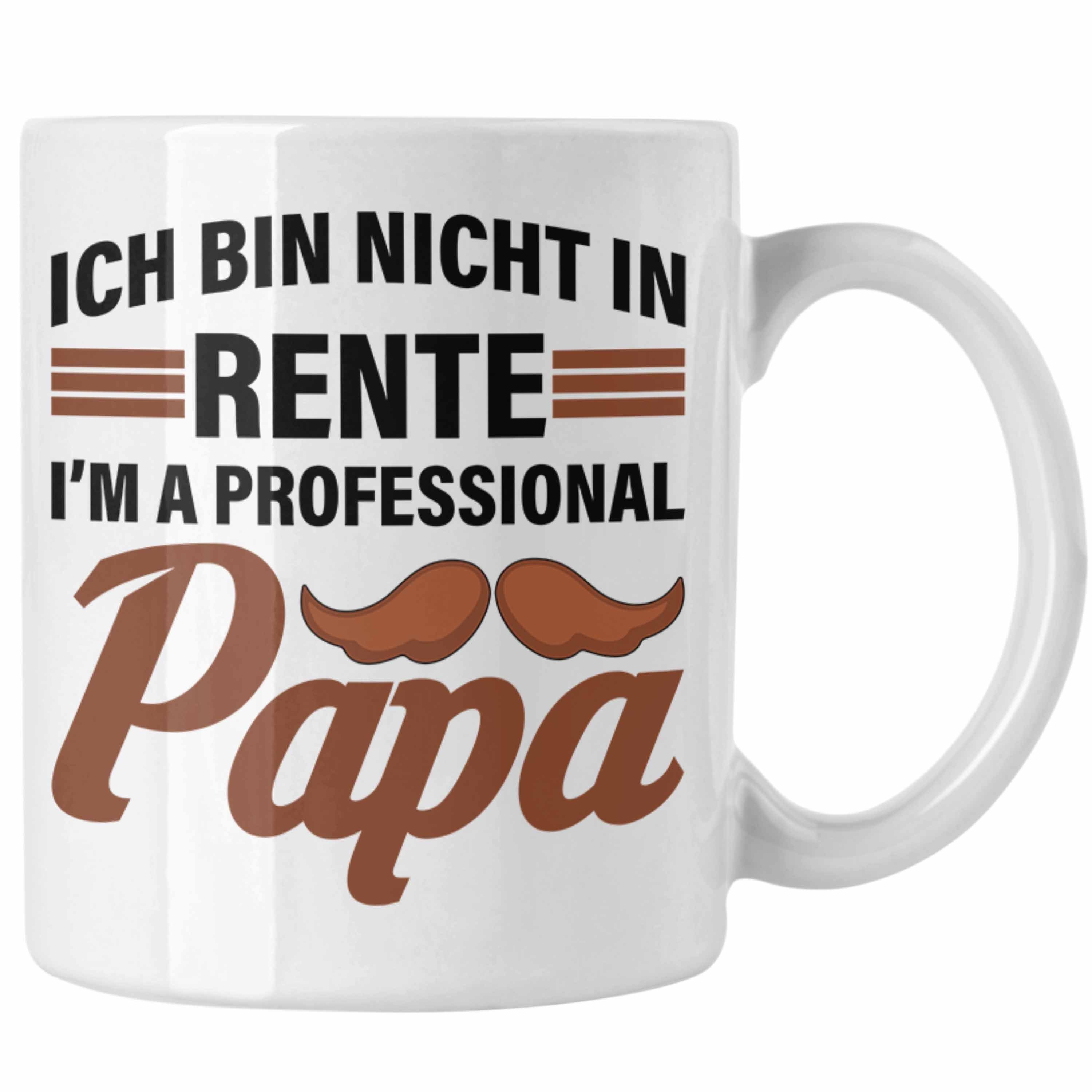 Trendation Tasse Trendation - Renter Tasse mit Spruch Ruhestand Geschenk Rente Mann Lustig Renteneintritt Abschiedsgeschenk Sprüche Papa Weiss