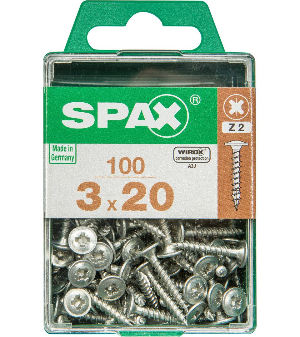 SPAX Holzbauschraube Spax Universalschrauben 3.0 x 20 mm PZ 2 - 100