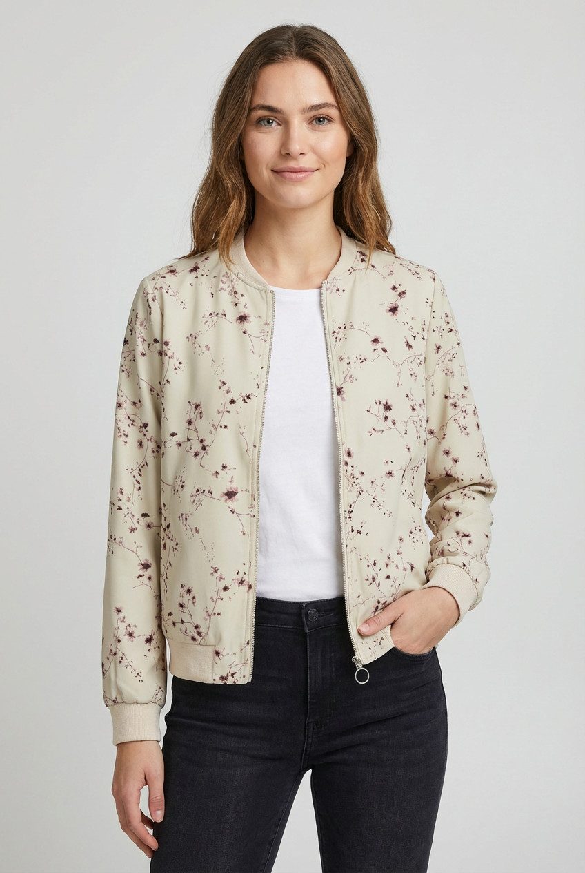 Vero Moda Blouson VMCOCO L/S BOMBER AOP WVN NOOS Materialmix günstig online kaufen