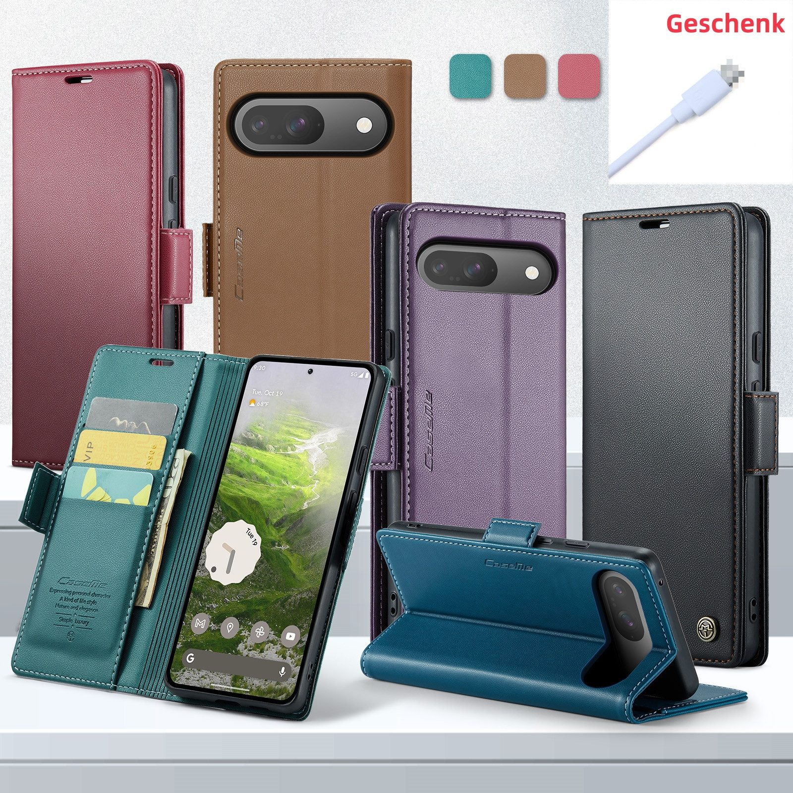 trends for living Handyhülle Magsafe Leder Cover Hülle für Google Pixel Fold 7A 8A 9A 8 9 10 Pro XL