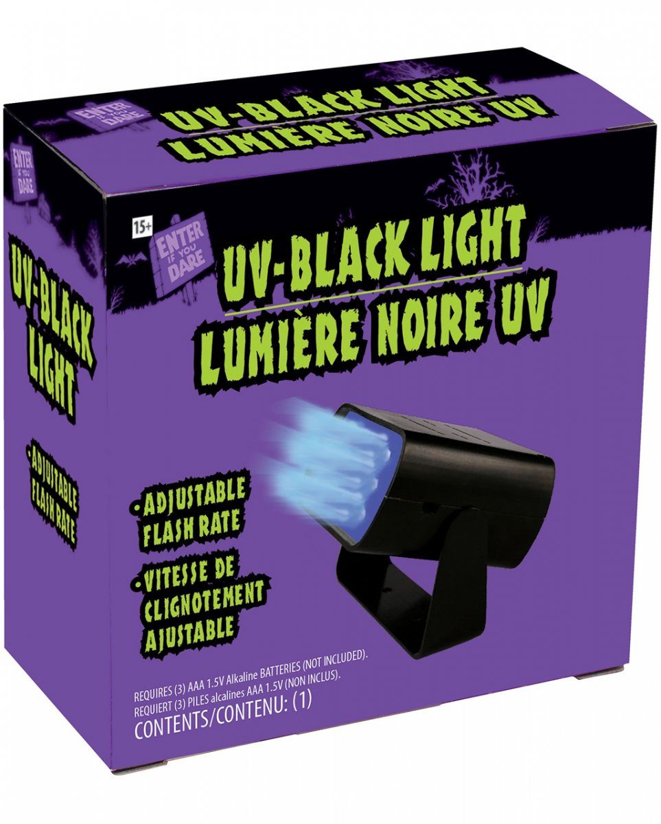 Horror-Shop Dekoobjekt Halloween LED Schwarzlicht Stroboskop