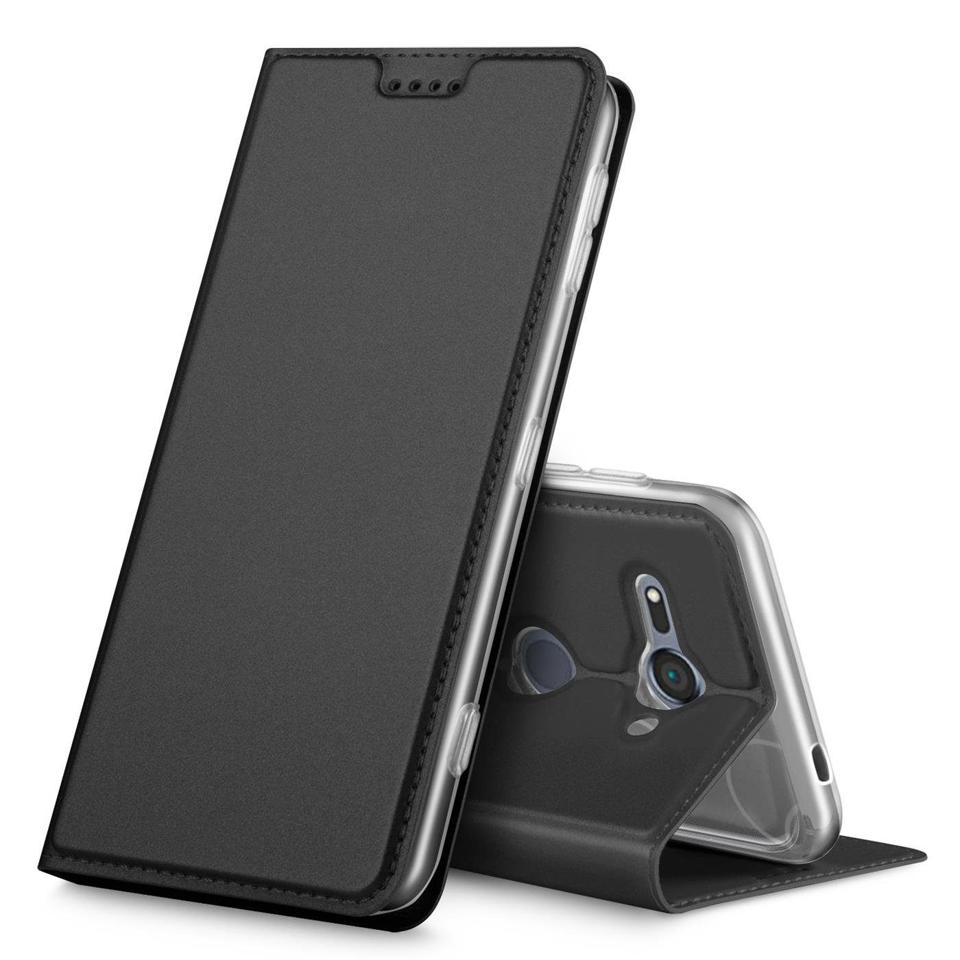 CoolGadget Handyhülle Magnet Case Handy Tasche für Sony Xperia XZ2 Compact 5 Zoll, Hülle Klapphülle Ultra Slim Flip Cover Sony XZ2 Compact Schutzhülle