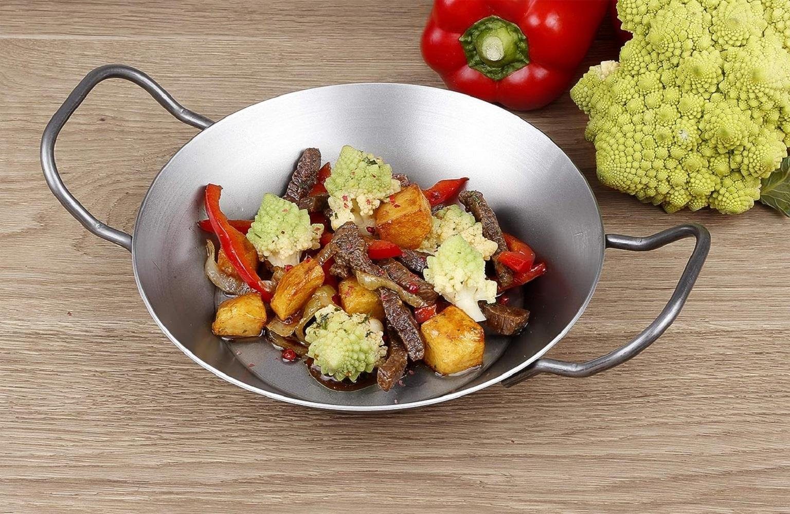 Bratpfanne c, h, g Eisenpfännchen, mit 2 Griffen "geschützt" Ø 20 cm