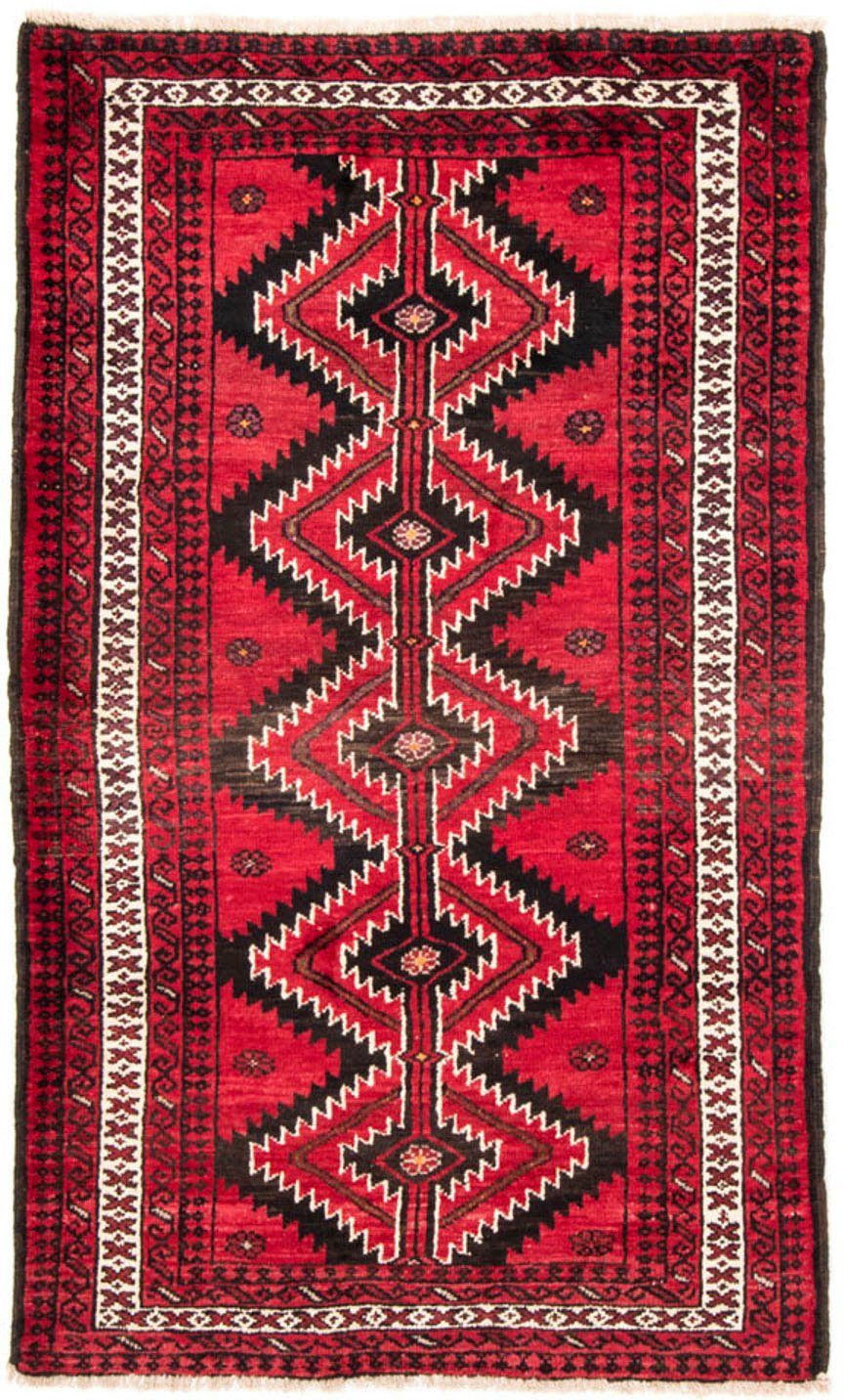 Medaillon rechteckig, 203 Belutsch 8 123 cm, x Handgeknüpft Wollteppich Rosso Höhe: mm, morgenland,