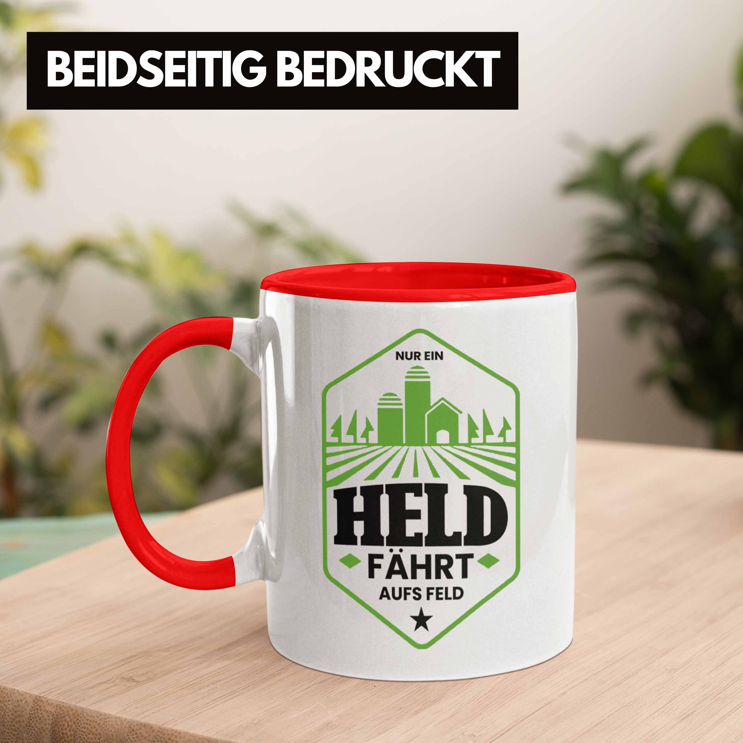 Fährt Lustige Trendation Held Tasse Nur Geschenk Ein Tasse Bauern für Landwirte Spruch Rot