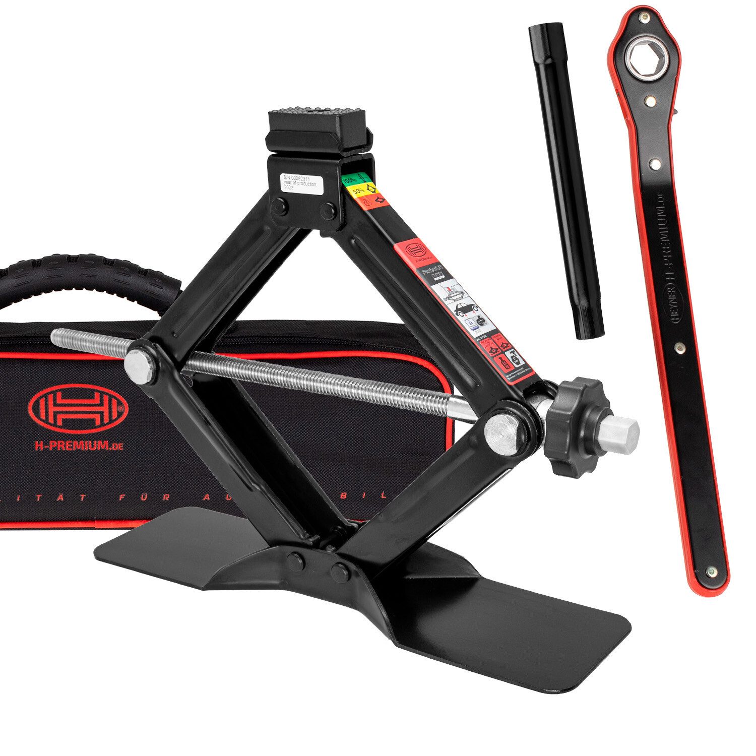 HEYNER Wagenheber Premium Scherenwagenheber 1,5t für BMW, max. Hubhöhe: 38.5 cm, 1-tlg.