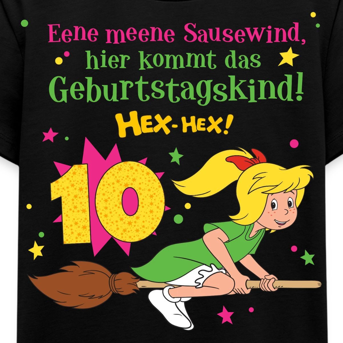 Spreadshirt T-Shirt Bibi Blocksberg Geburtstagsdesign 10 Jahre Kinder Premium T-Shirt (1-tlg)