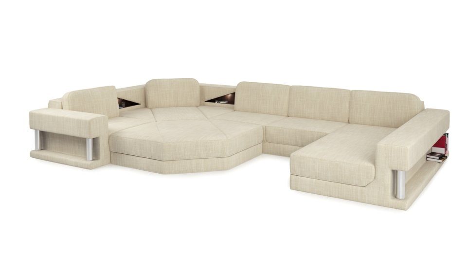 Modern Wohnlandschaft Ecksofa, Design Couch JVmoebel Ecksofa Polster Leder Sofa