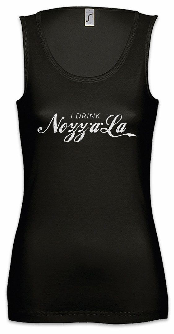 Tanktop I Drink Nozz-A-La Ärmelloses Damen T-Shirt Nozzala Cola Marke Logo