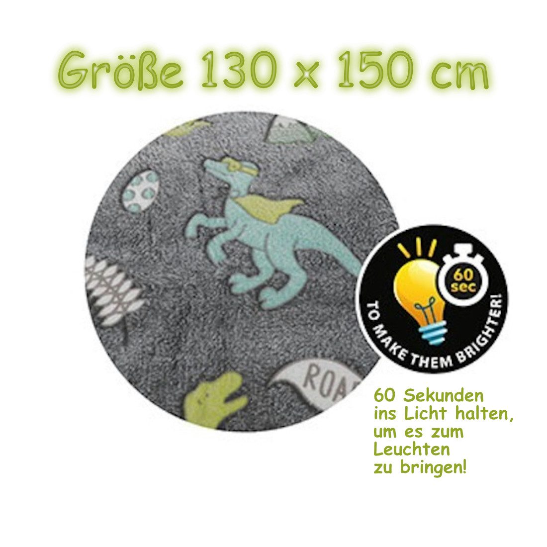 Babydecke Kinderdecke Kuscheldecke Dinosaurier leuchten im günstig online kaufen