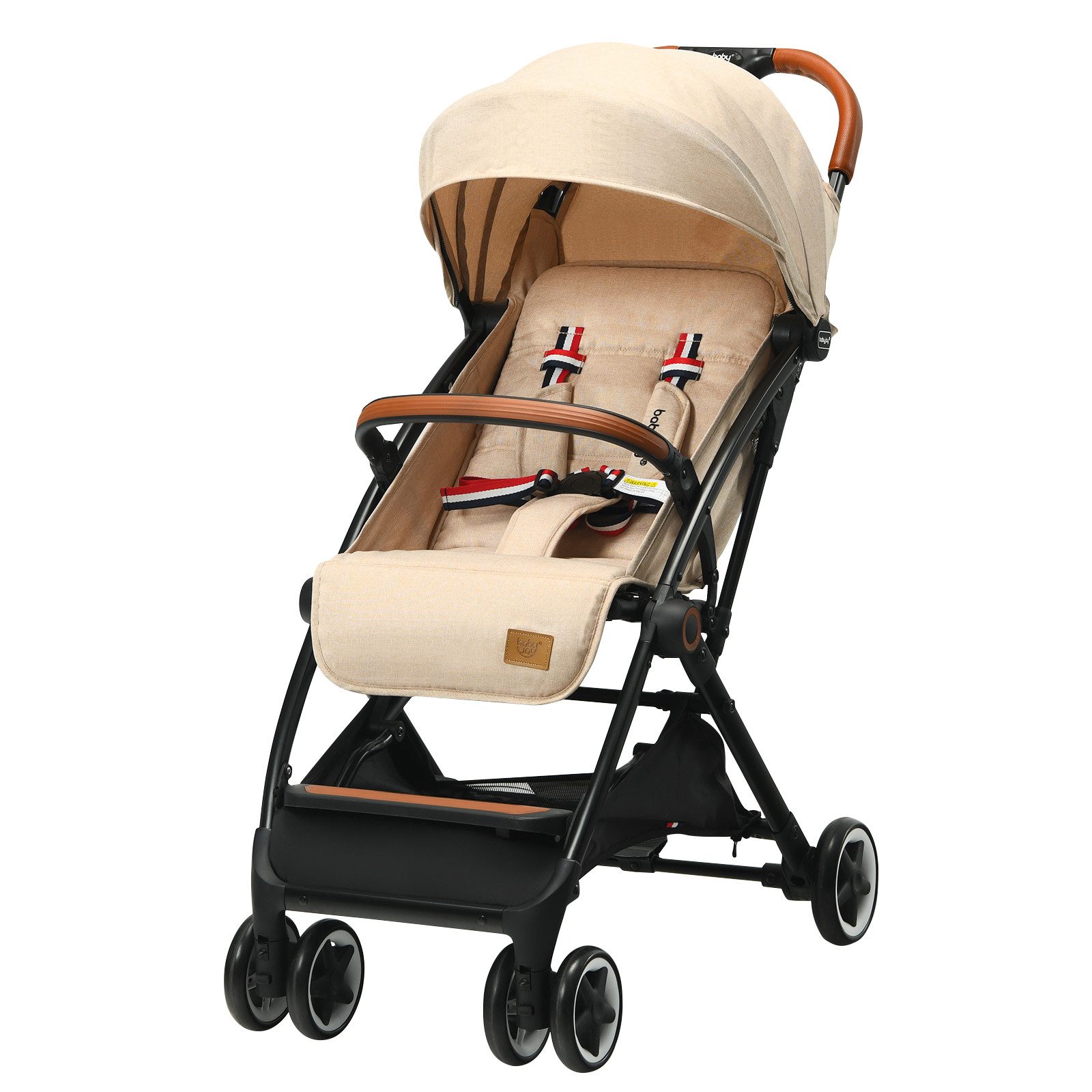 COSTWAY Kinder-Buggy Sportbuggy, (1-tlg), 0-3 Jahre, mit 5-Punkt-Sicherheitsgurt