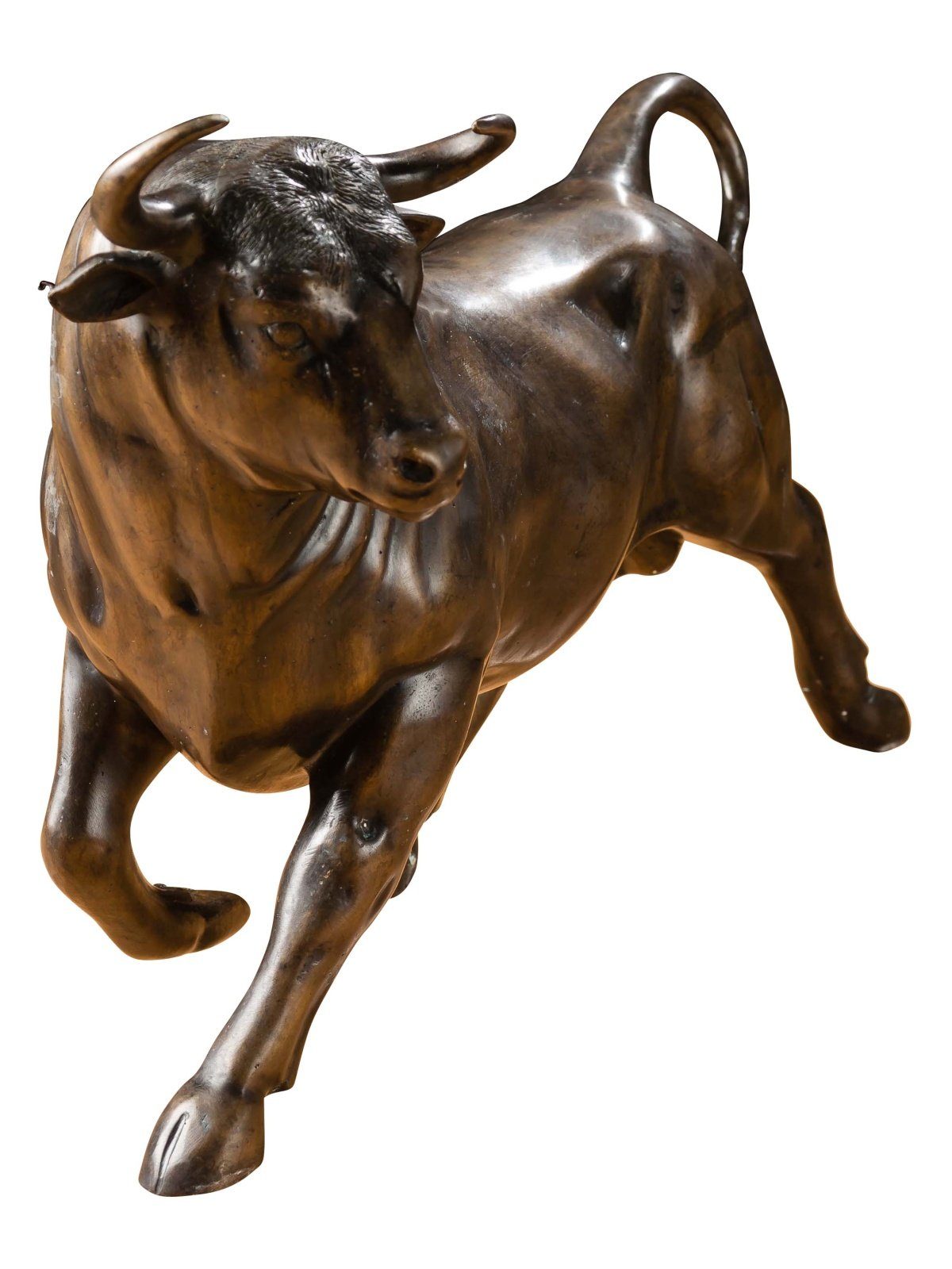 Aubaho Skulptur Bronzeskulptur Stier Bulle Skulptur Figur Bronzefigur Scul 67cm Bronze