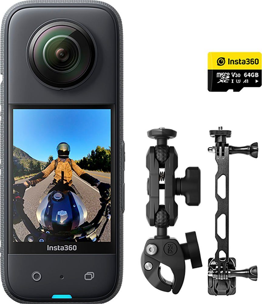Insta360 X3 Motorcycle Bluetooth, Camcorder Kit (5,7K, (Wi-Fi) WLAN