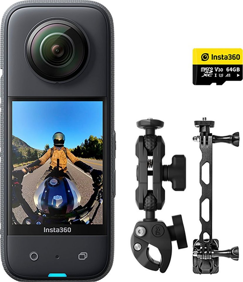 Camcorder Insta360 Motorcycle (Wi-Fi), X3 10m Kit IPX8 Bluetooth, Wasserdicht WLAN (5,7K, bis
