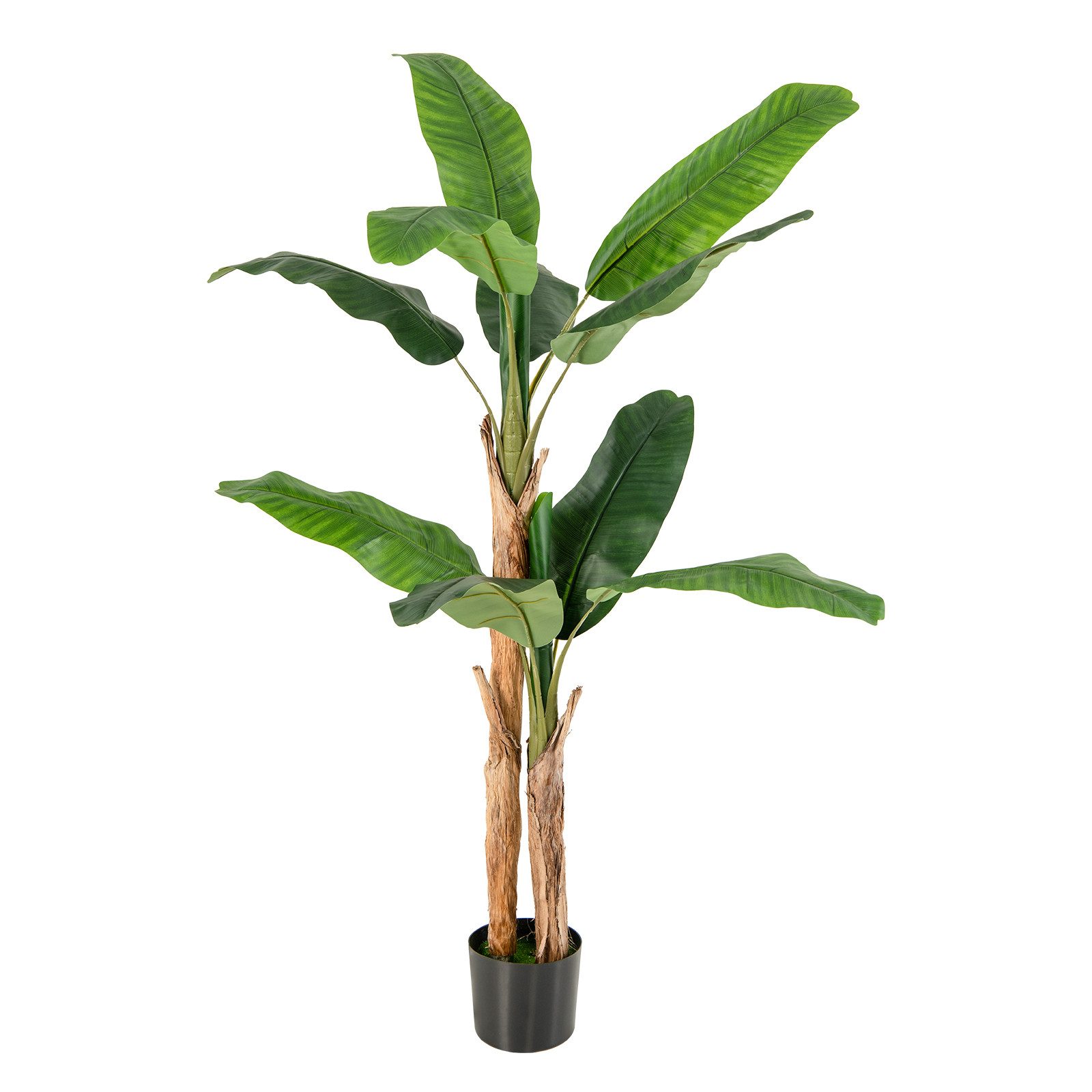 Kunstbaum Bananenbaum, COSTWAY, Höhe 165 cm, mit 10 Blättern, im Topf