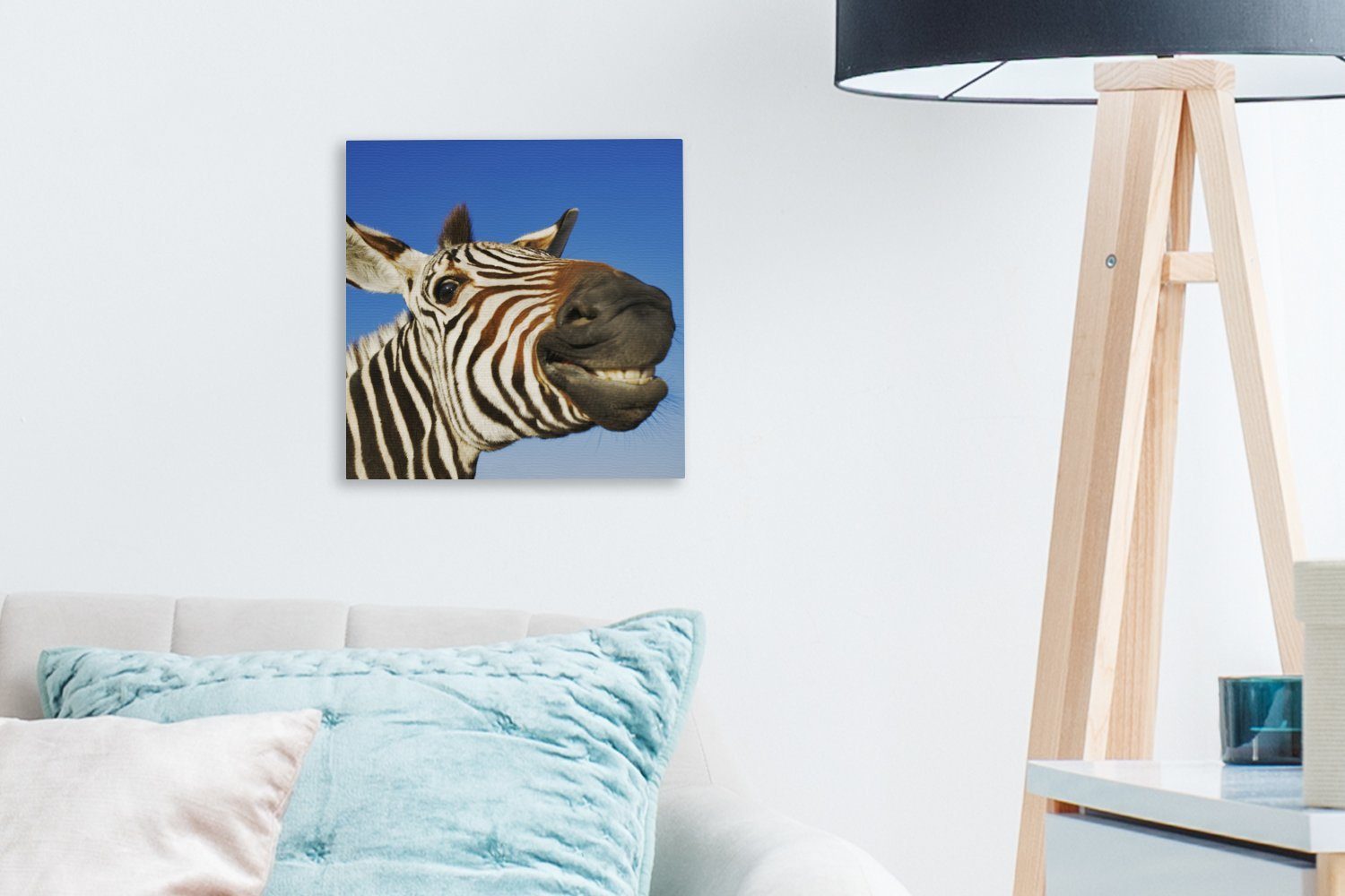 Leinwandbild St), Leinwand Schlafzimmer - Mädchen, Bilder - Zebra Jungen OneMillionCanvasses® (1 Wohnzimmer - für Kinder Lustig -