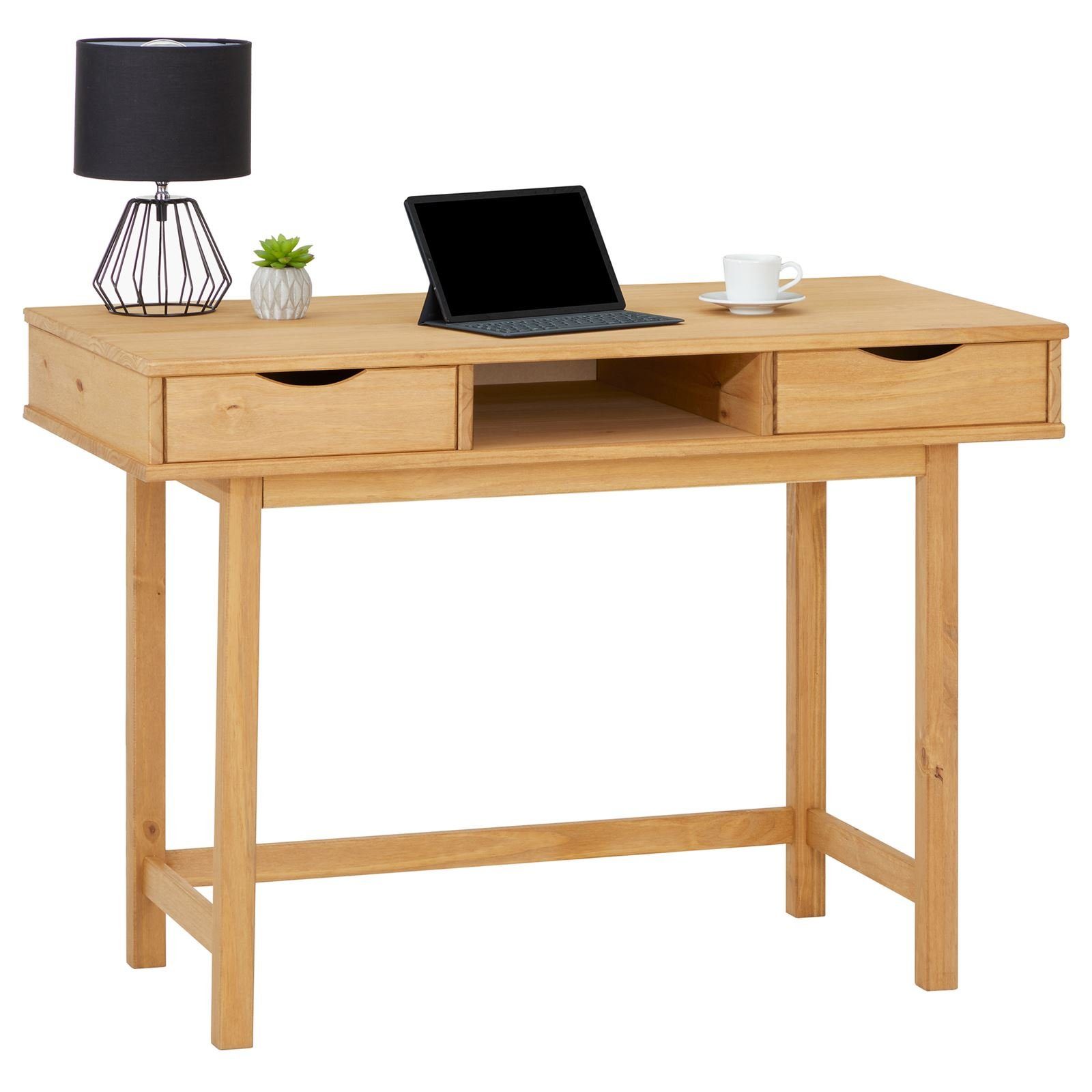 Schreibtisch Schubladen Schreibtisch Konsolentisch mit SALSA, Laptoptisch Computertisch CARO-Möbel