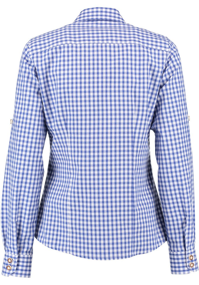 OS Trachten Trachtenbluse Qorru Taillierte Langarmbluse mit Hirsch-Stickere günstig online kaufen