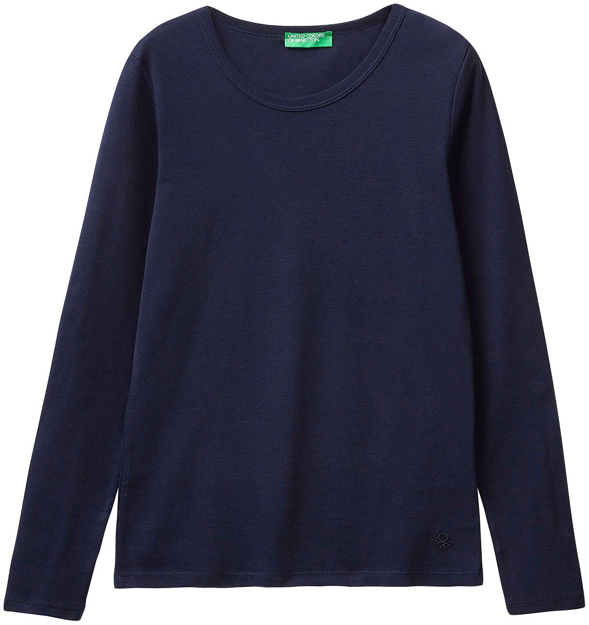 United Colors of Benetton Langarmshirt im Basic-Look marine