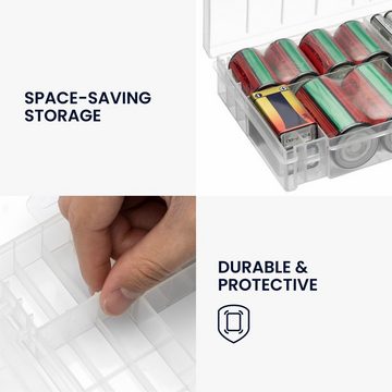 kwmobile Aufbewahrungsbox Batteriebox aus Kunststoff - transparente Aufbewahrungsbox (1 St)