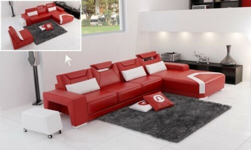 Couch Sofa Ecksofa (3-St., Wohnzimmer-Set Ecksofa/Hocker/Couchtisch) Set Neu, JVmoebel Wohnzimmer Tisch Hocker Komplett 3tlg.