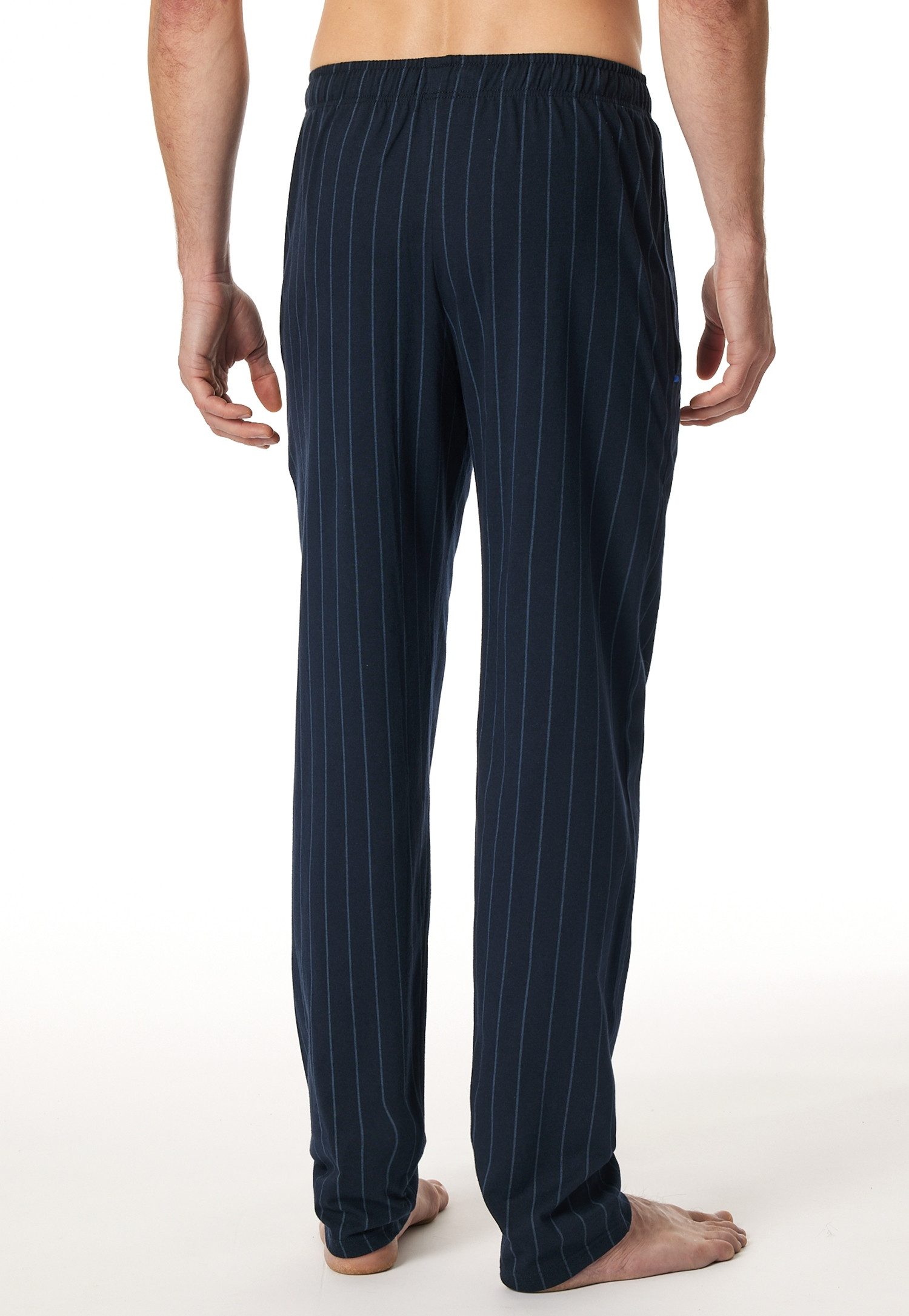 Schiesser Pyjamahose Mix + Relax gestreift, seitliche Taschen, Bindekordel