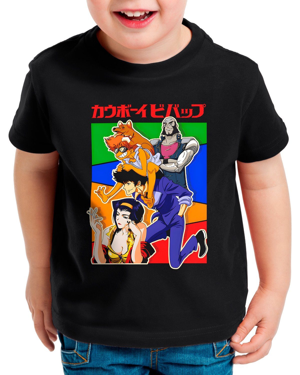 style3 Print-Shirt Kinder T-Shirt Spike's Team anime manga swordfish cowboy bebop