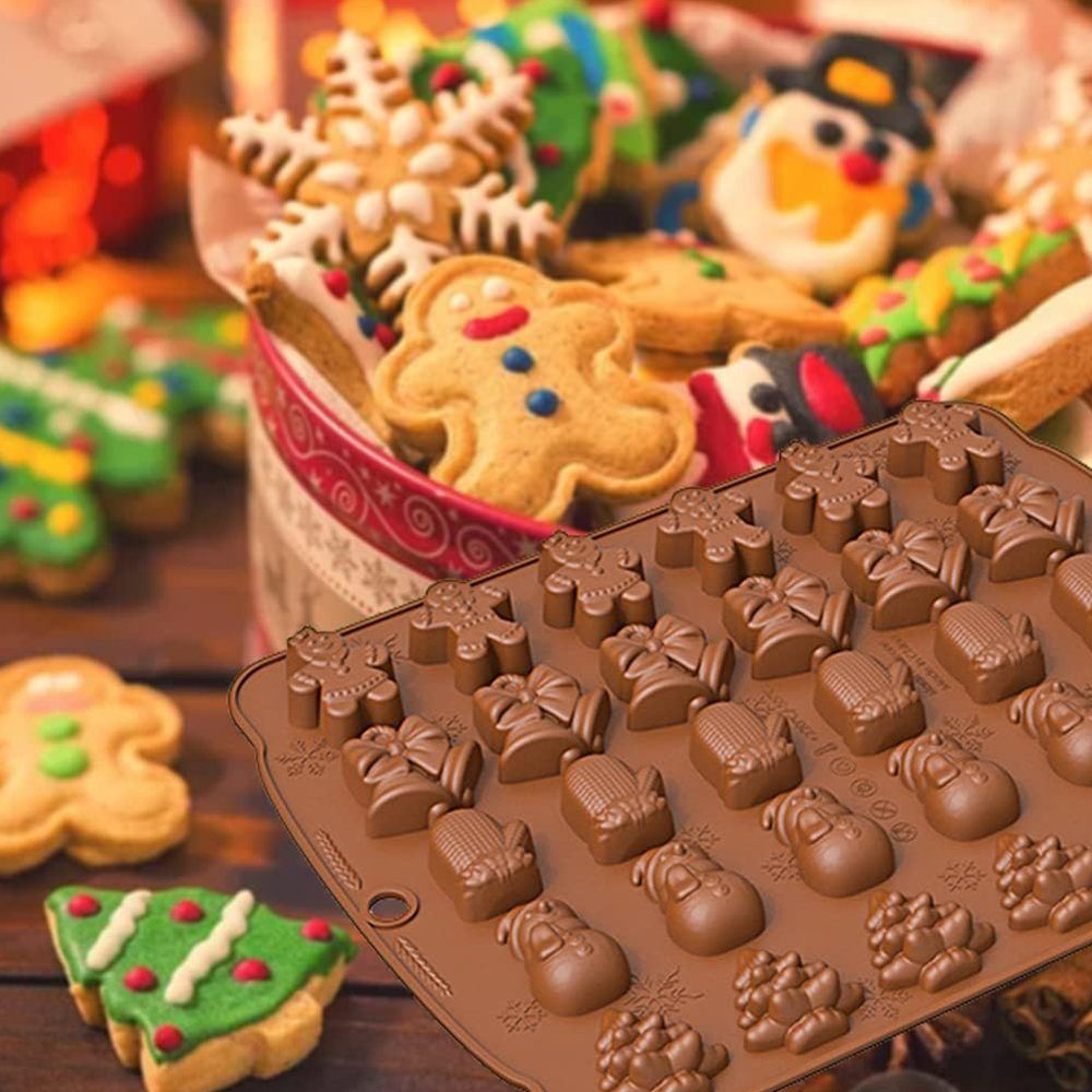 Gelee Schokoladenform NUODWELL zum Süßigkeiten, Weihnachten für Schokoladenformen Pralinenform