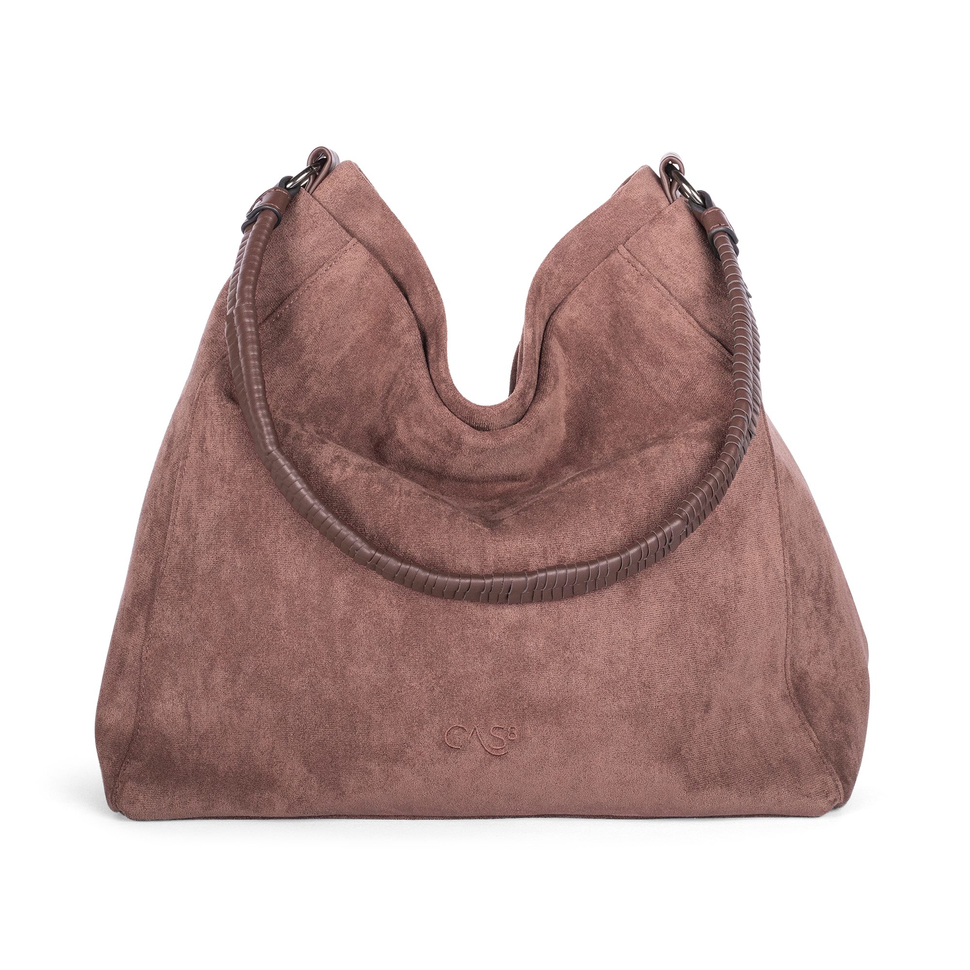 Cas8 Shopper Rike 34850 aus veganem Suede mit viel Platz und viel Funktionalität