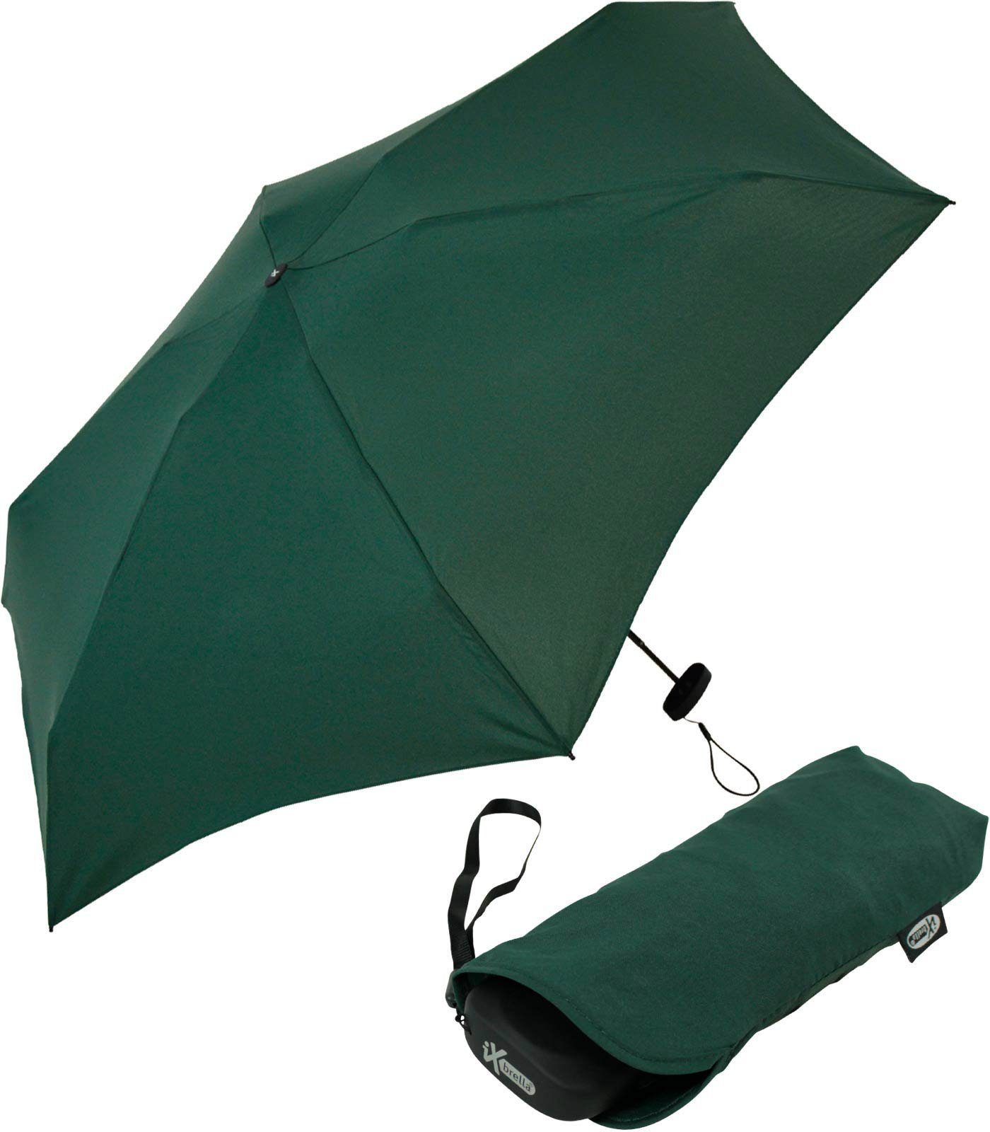 Damen Regenschirme iX-brella Taschenregenschirm Super Mini 18 cm kleiner Schirm mit 94cm großem, super-mini