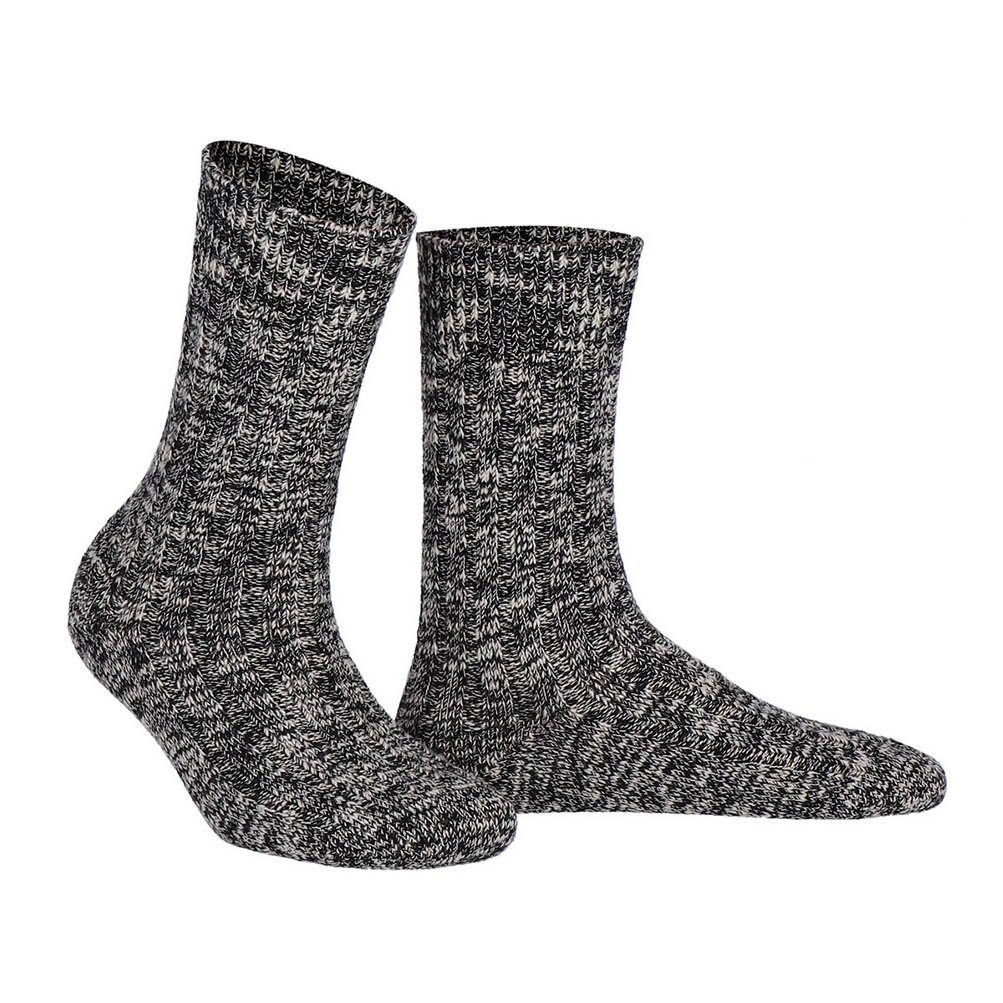 Schwarz BIO Langsocken aus Baumwolle Wilox hautfreundlicher für (1-Paar) Damen BOOT-Socke